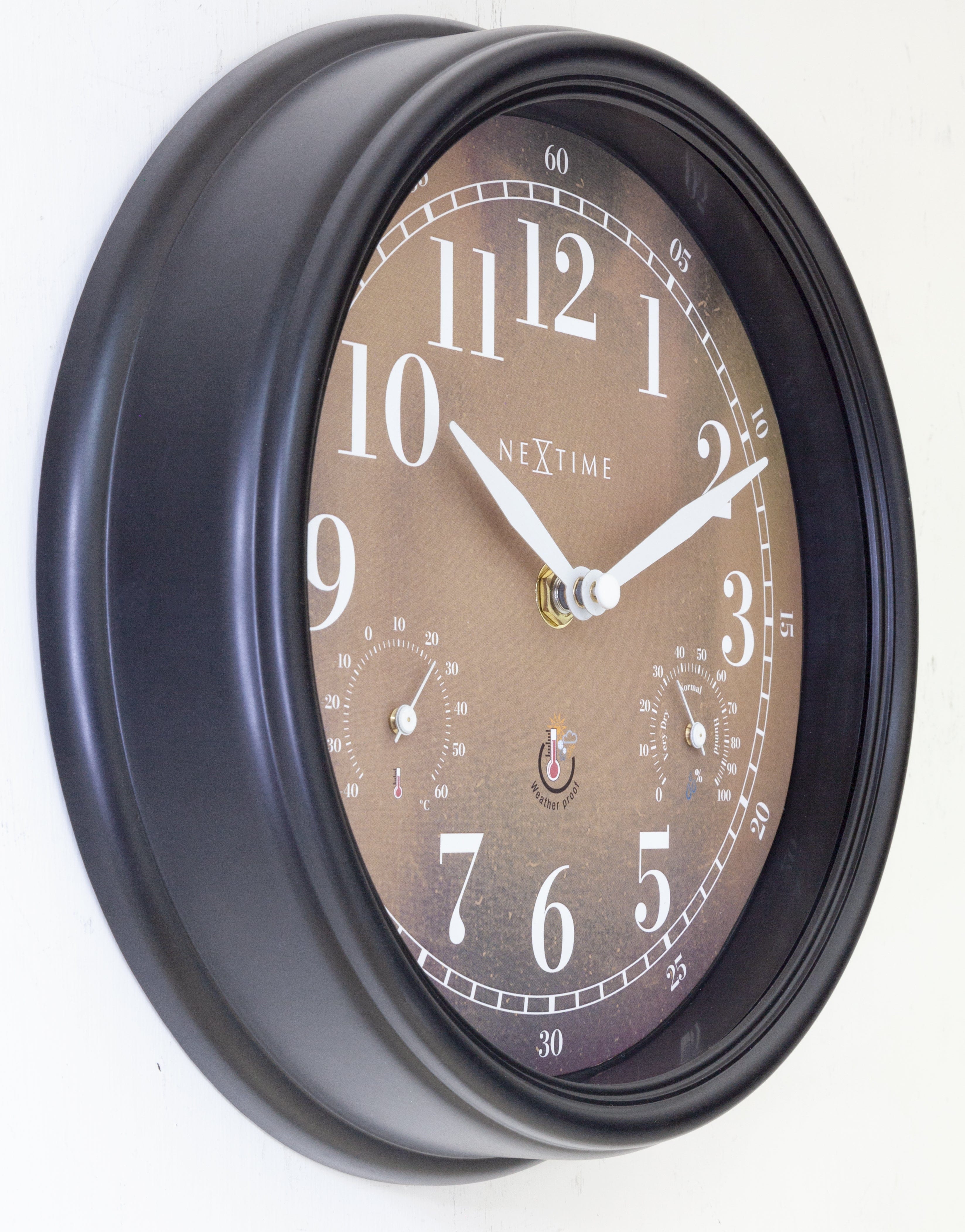 Weatherstation - Wall clock - 23.5 cm -weatherproof - Jasmine - Goat Corp