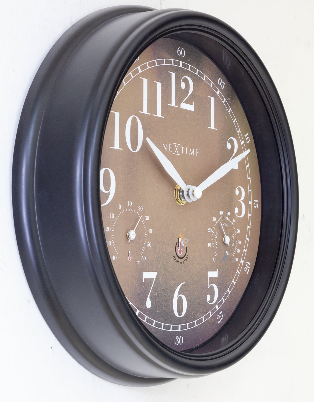 Weatherstation - Wall clock - 23.5 cm -weatherproof - Jasmine - Goat Corp