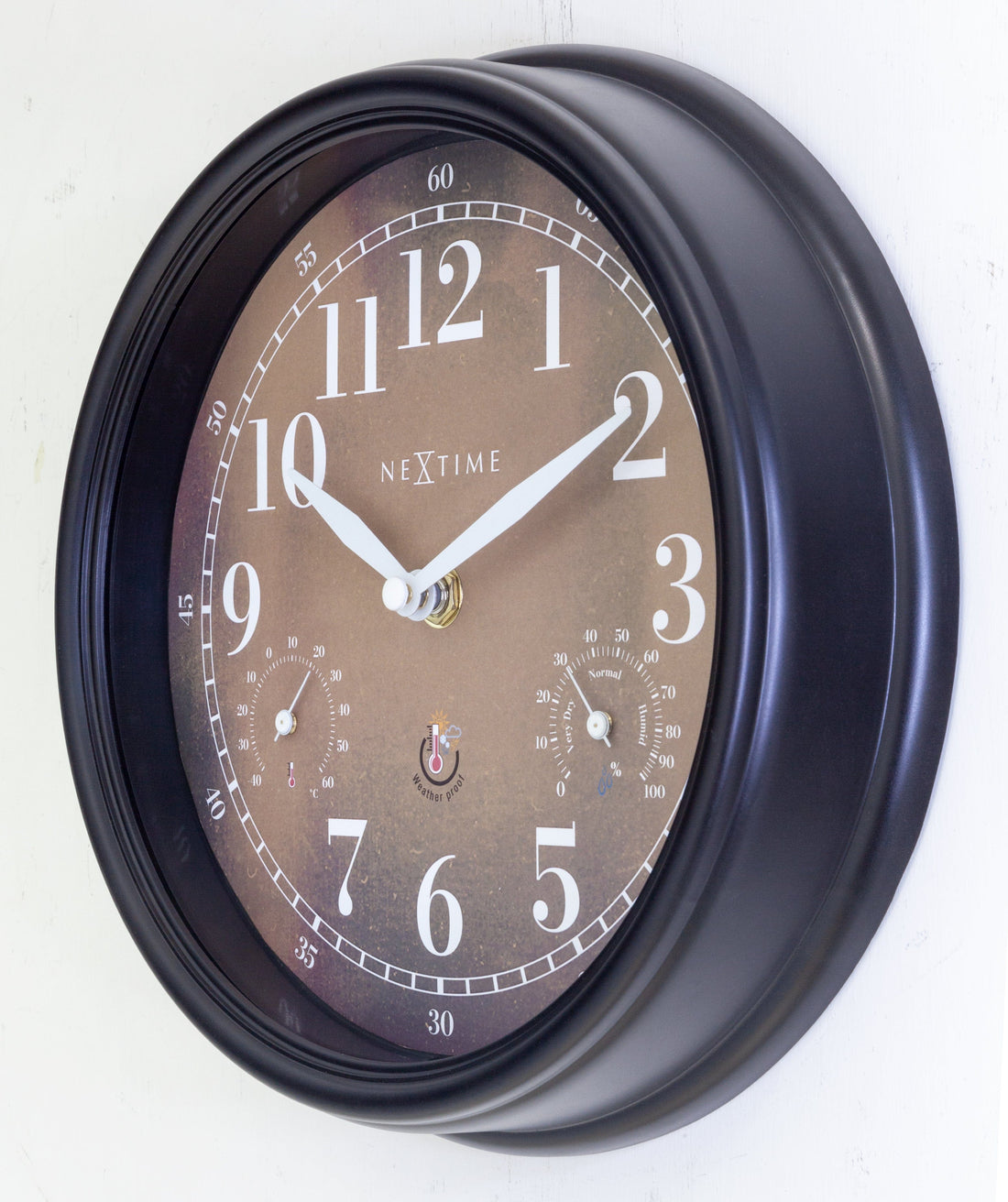 Weatherstation - Wall clock - 23.5 cm -weatherproof - Jasmine - Goat Corp