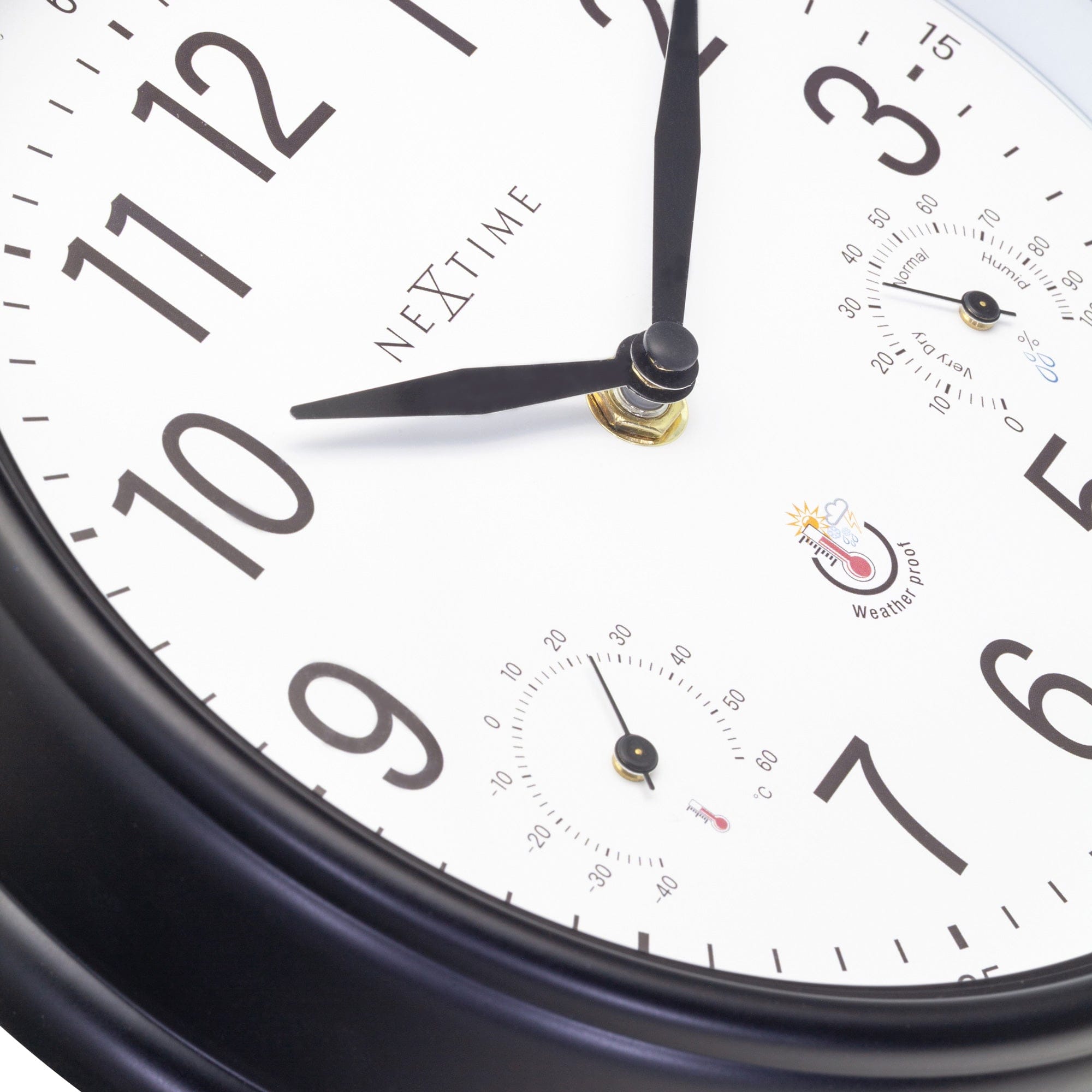 Weatherstation - Wall clock - 23.5 cm -weatherproof - Jasmine - Goat Corp