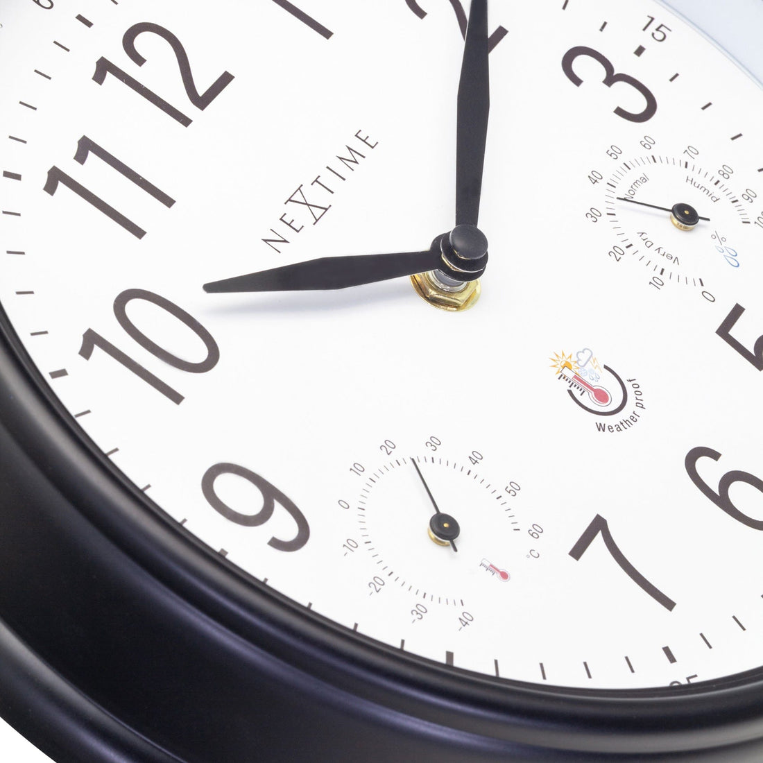 Weatherstation - Wall clock - 23.5 cm -weatherproof - Jasmine - Goat Corp