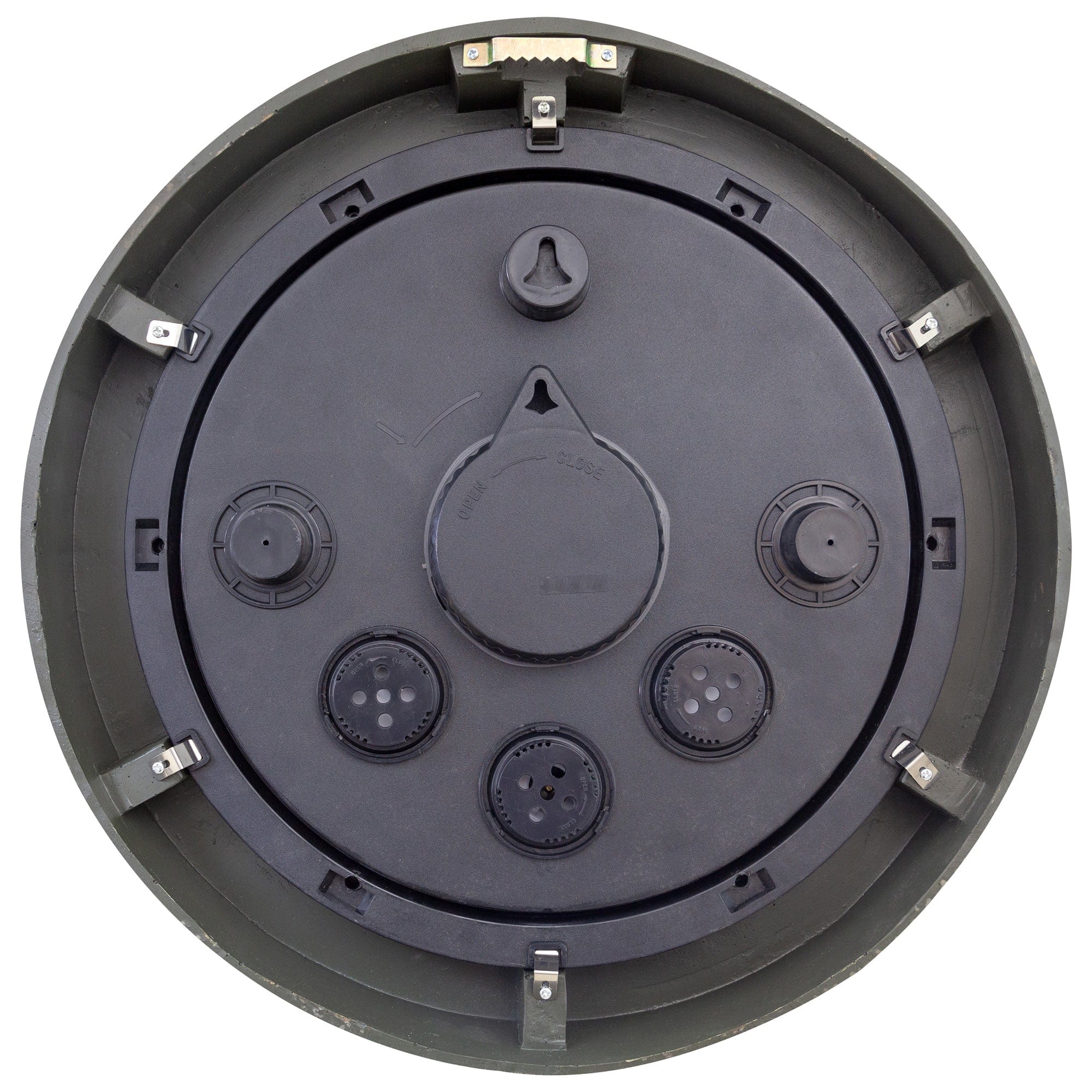 Weatherproof Outdoor clock - with thermometer - 43.5 cm - Polyresin - Aster Large - Goat Corp