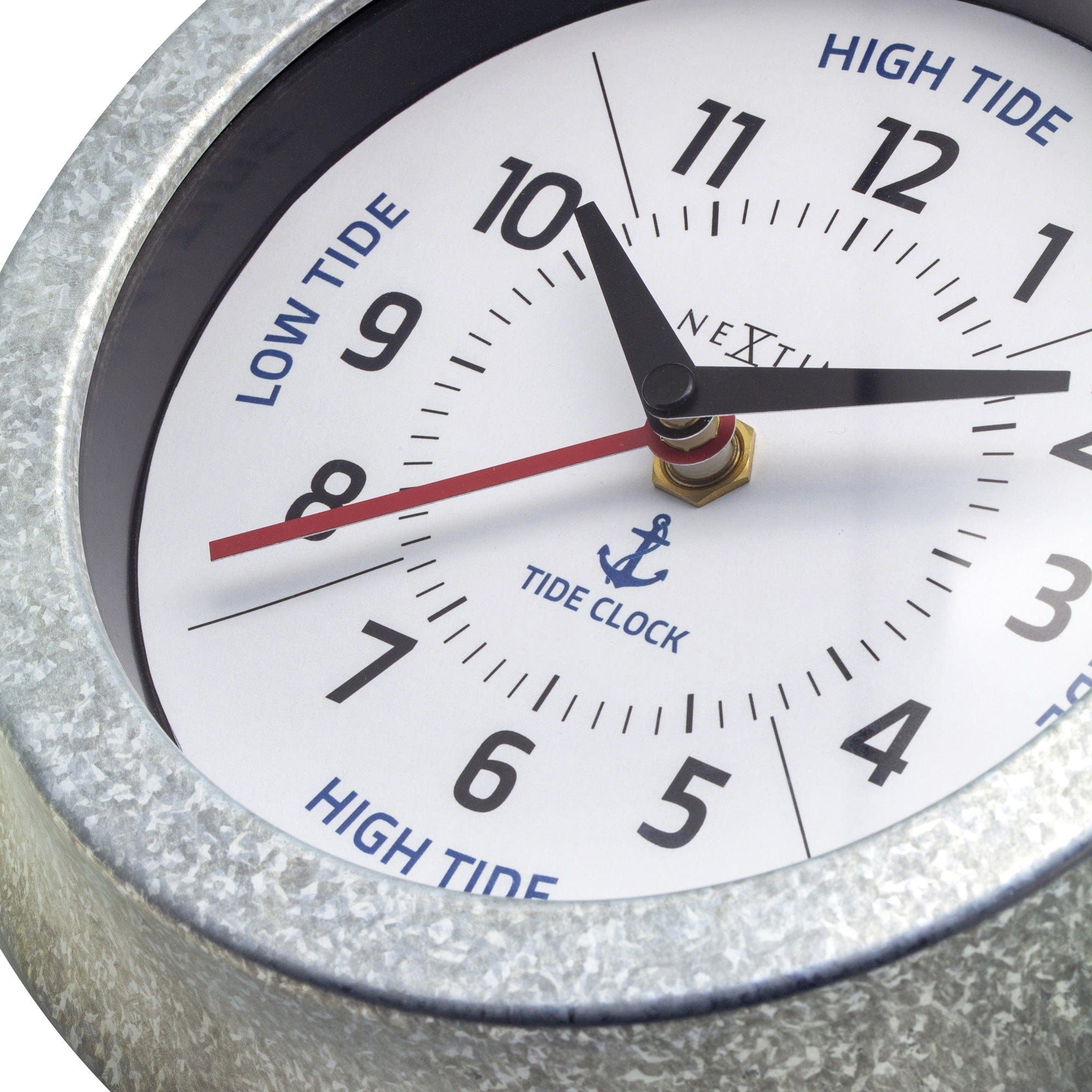 Wall Clock - with Tide Status - 22cm - Galvanized silver/ Tide - Goat Corp