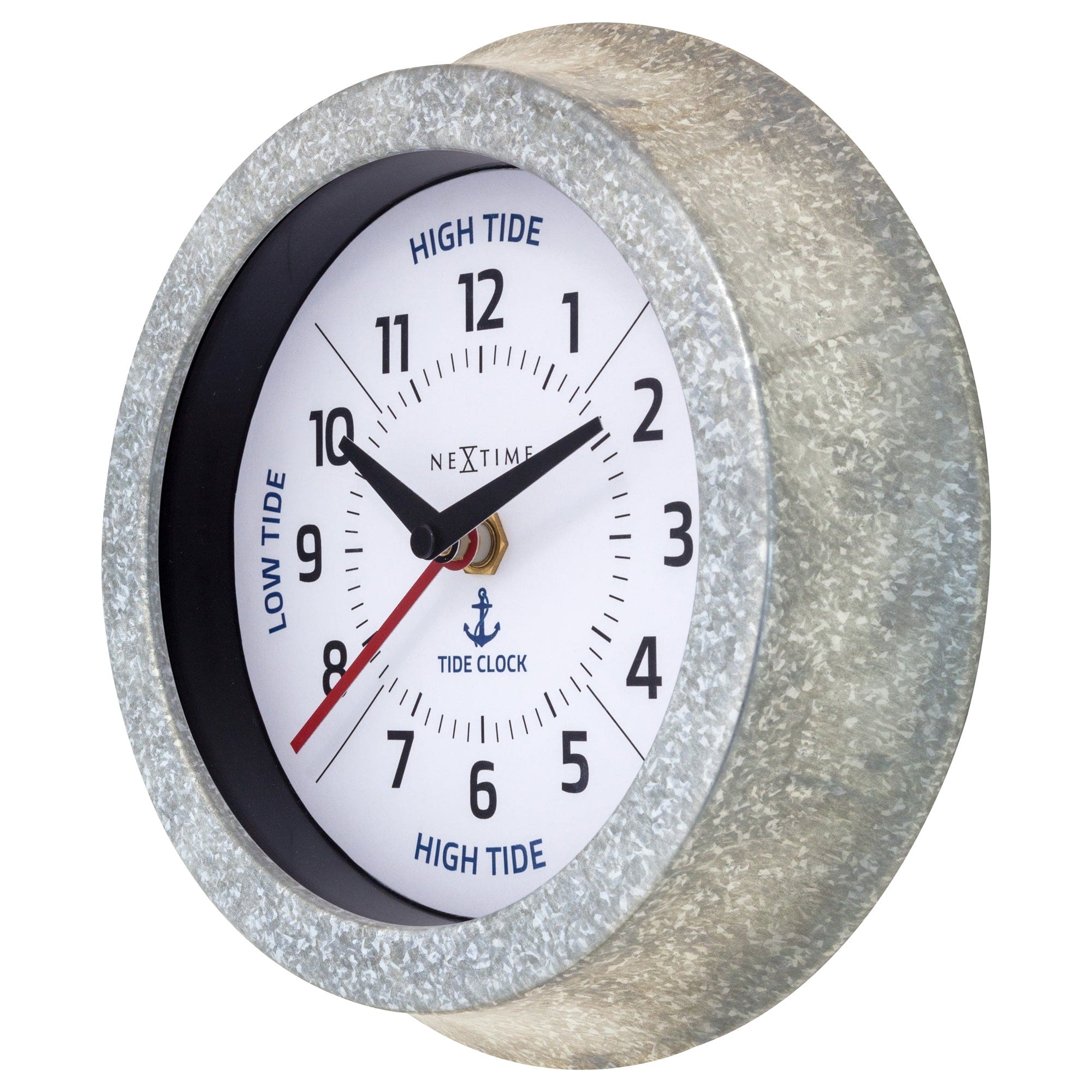 Wall Clock - with Tide Status - 22cm - Galvanized silver/ Tide - Goat Corp