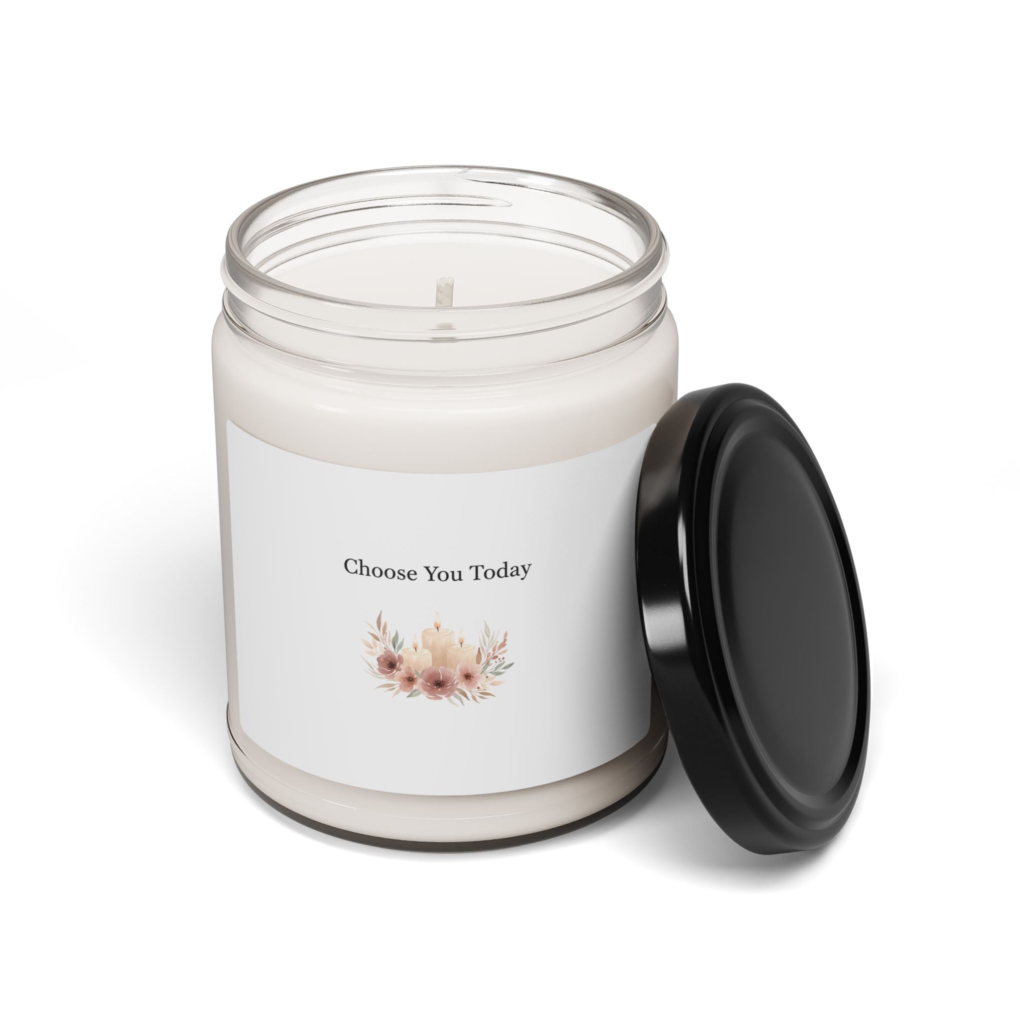 Choose You Today Candle | Soy Candle, Self‑Love Valentine, Calm Neutral Label