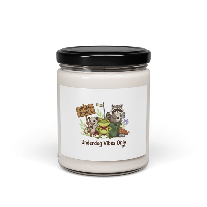 Underdog Vibes Only Candle | Raccoon Frog Possum, Trash Animal Humor Soy Candle