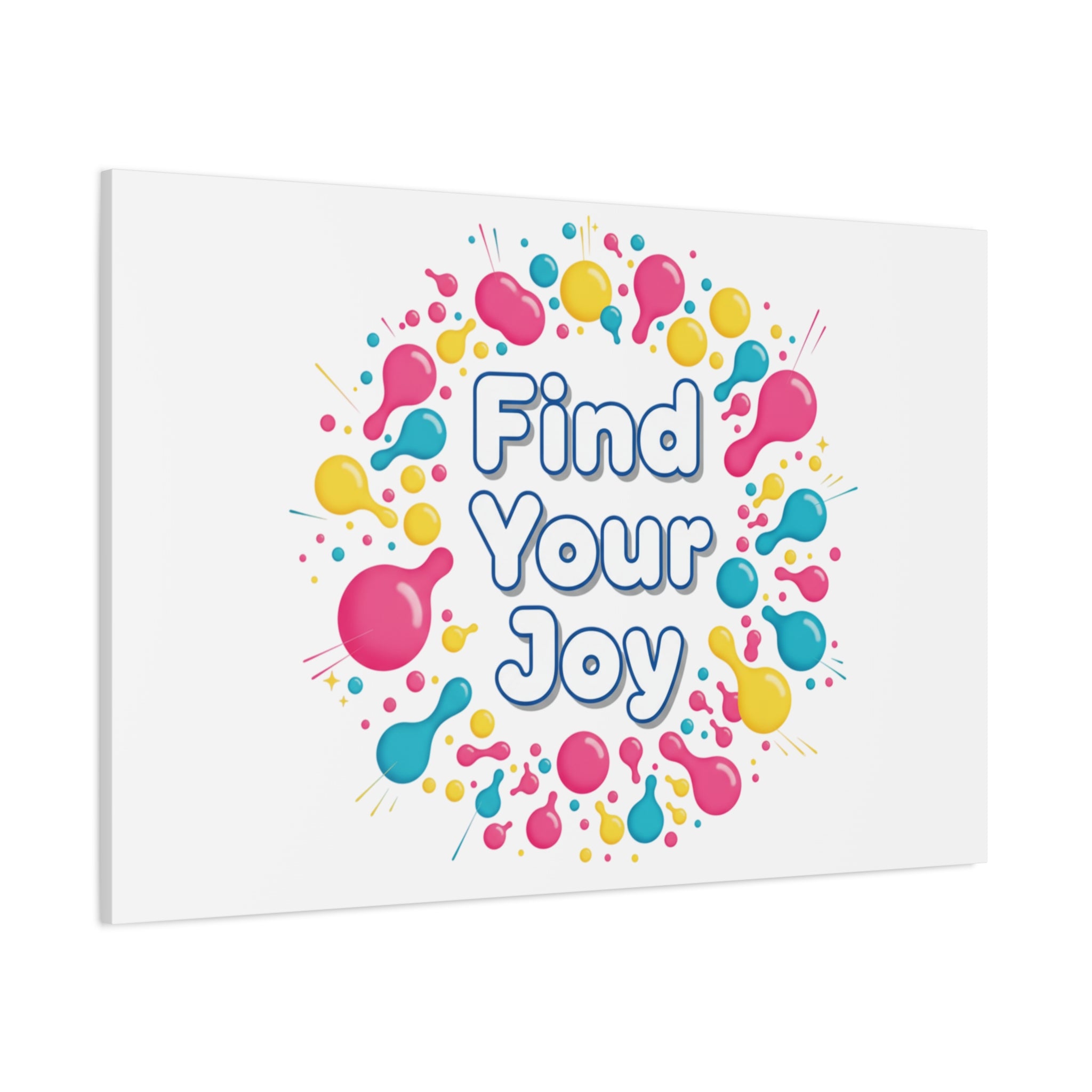 Find Your Joy Canvas | Dopamine Decor, Neon Gradient Squiggle Art