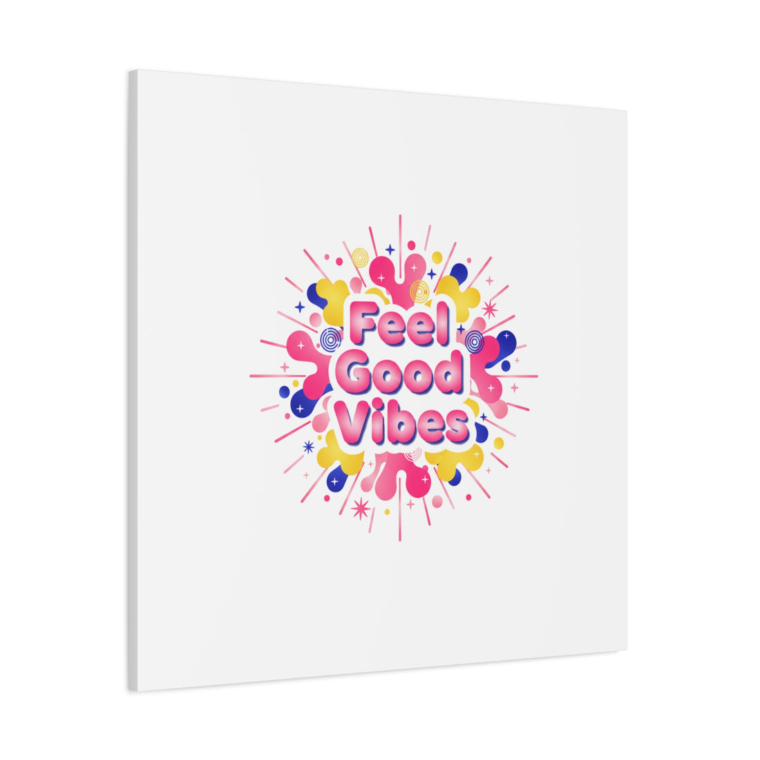Feel Good Vibes Canvas | Dopamine Decor, Neon Gradient Squishy Art