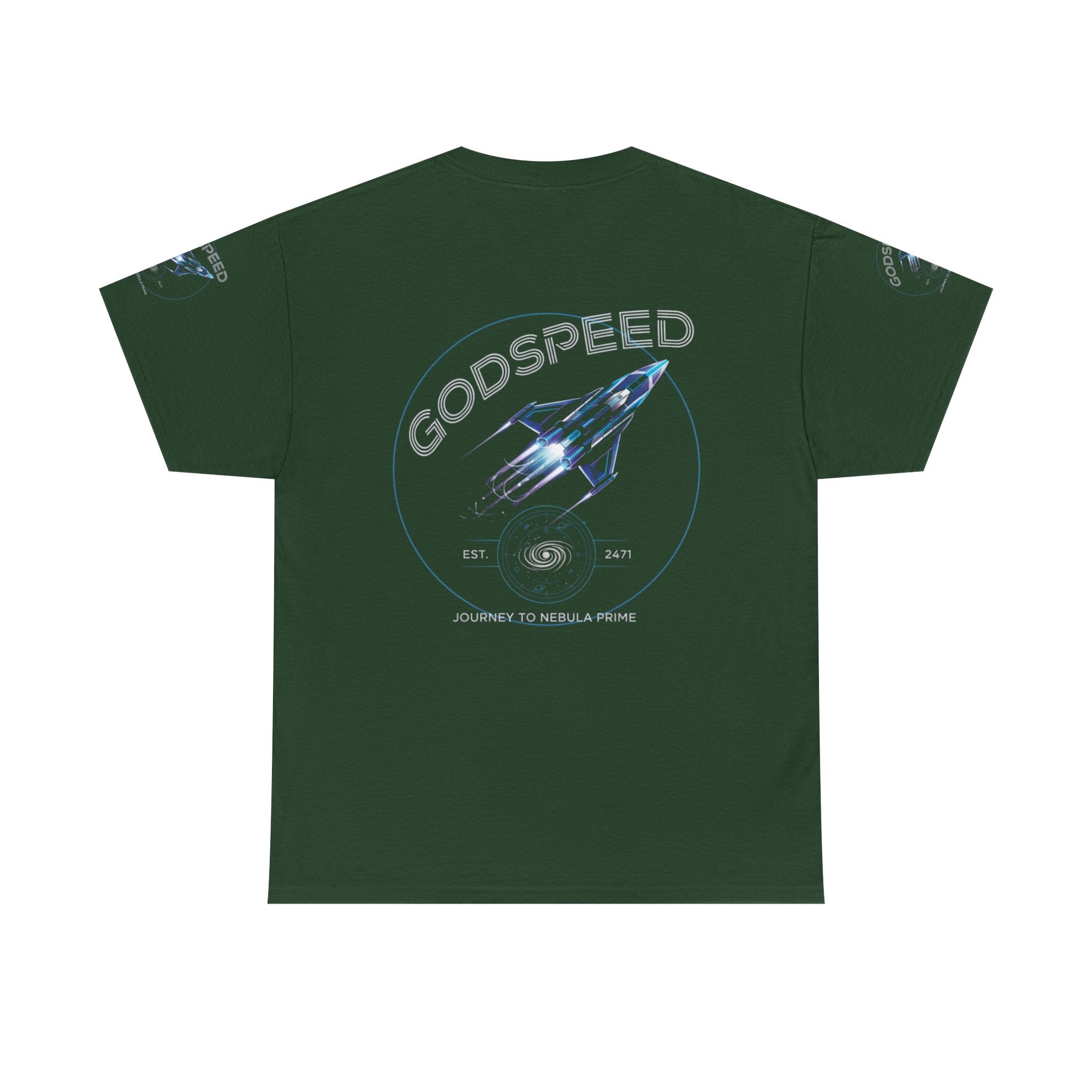 Rocket Space Unisex Tee - Godspeed to the Stars Design - Goat Corp