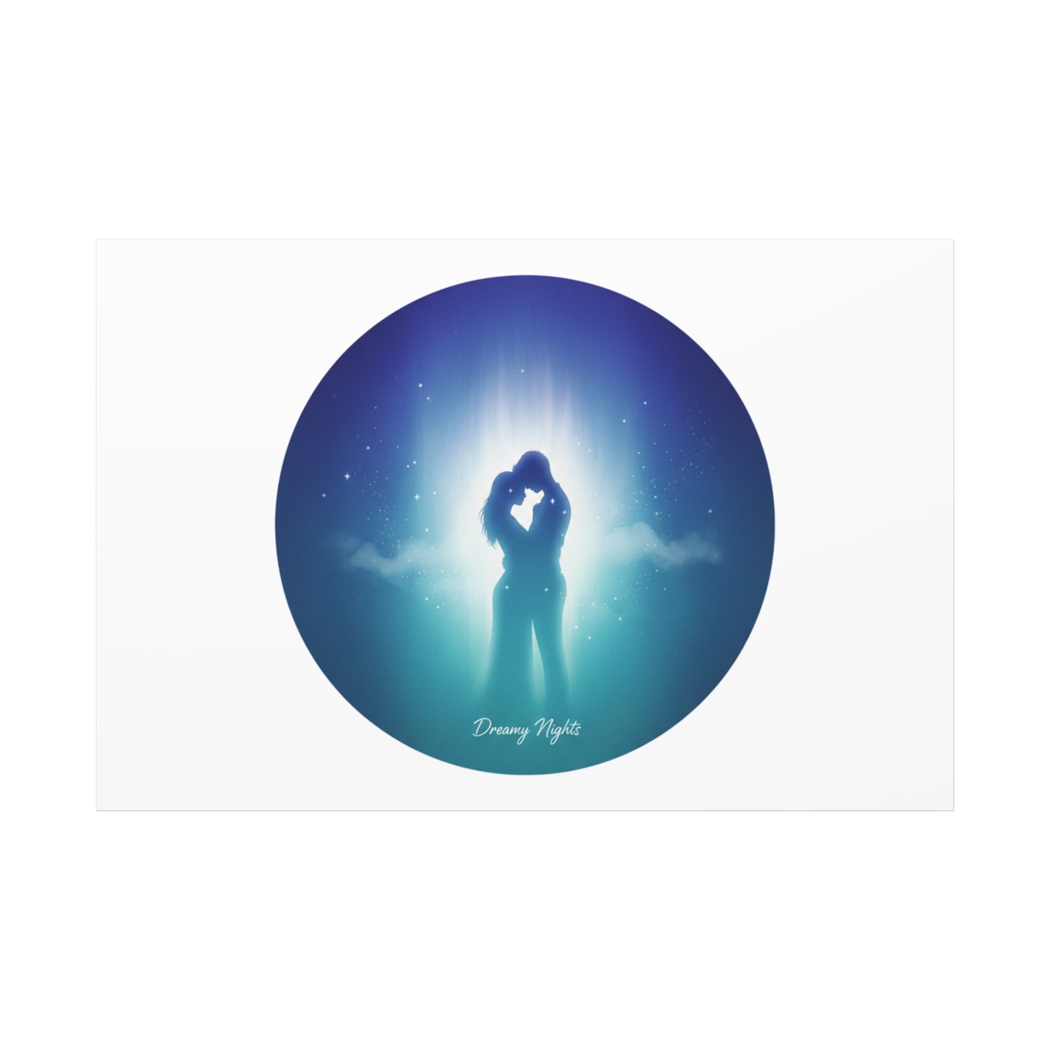 Dreamy Nightscape Canvas | Afterlight Atmospheric Print, Luminous Night Bloom