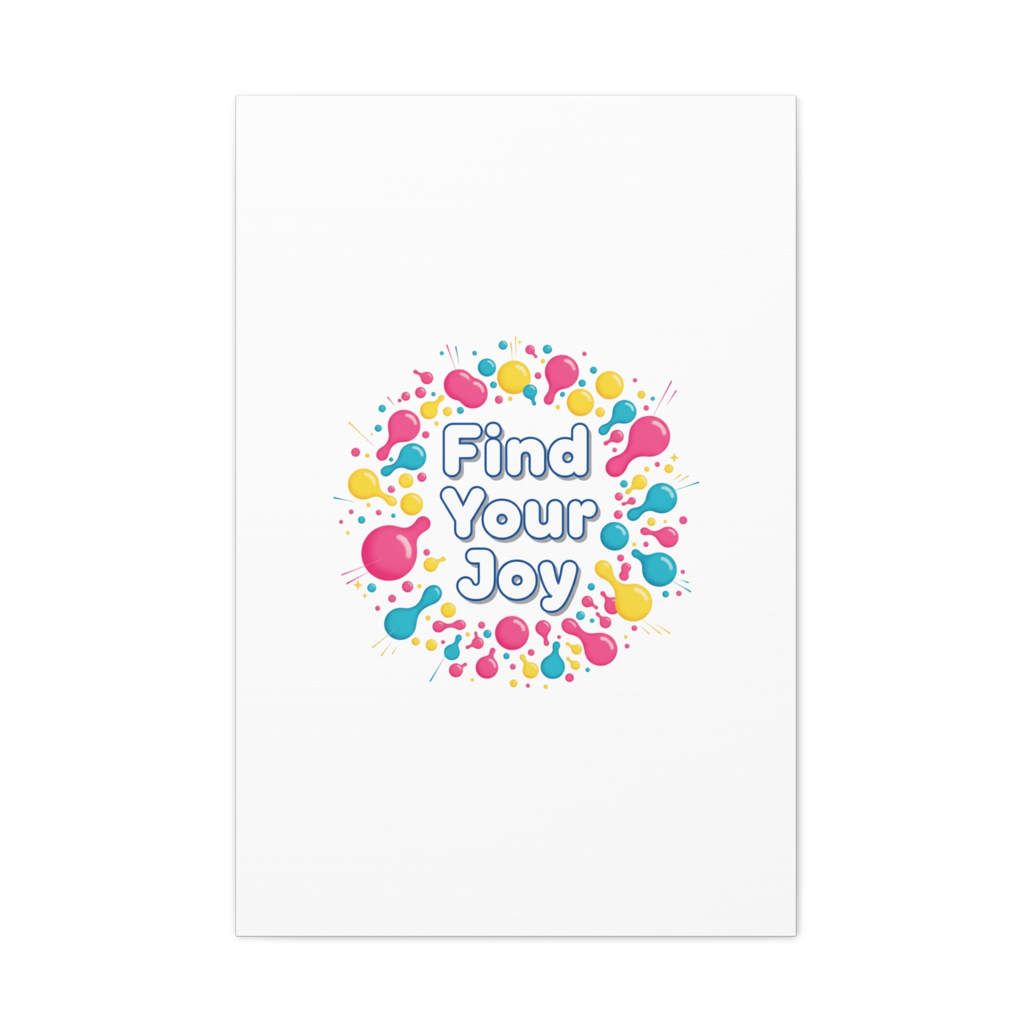 Find Your Joy Canvas | Dopamine Decor, Neon Gradient Squiggle Art