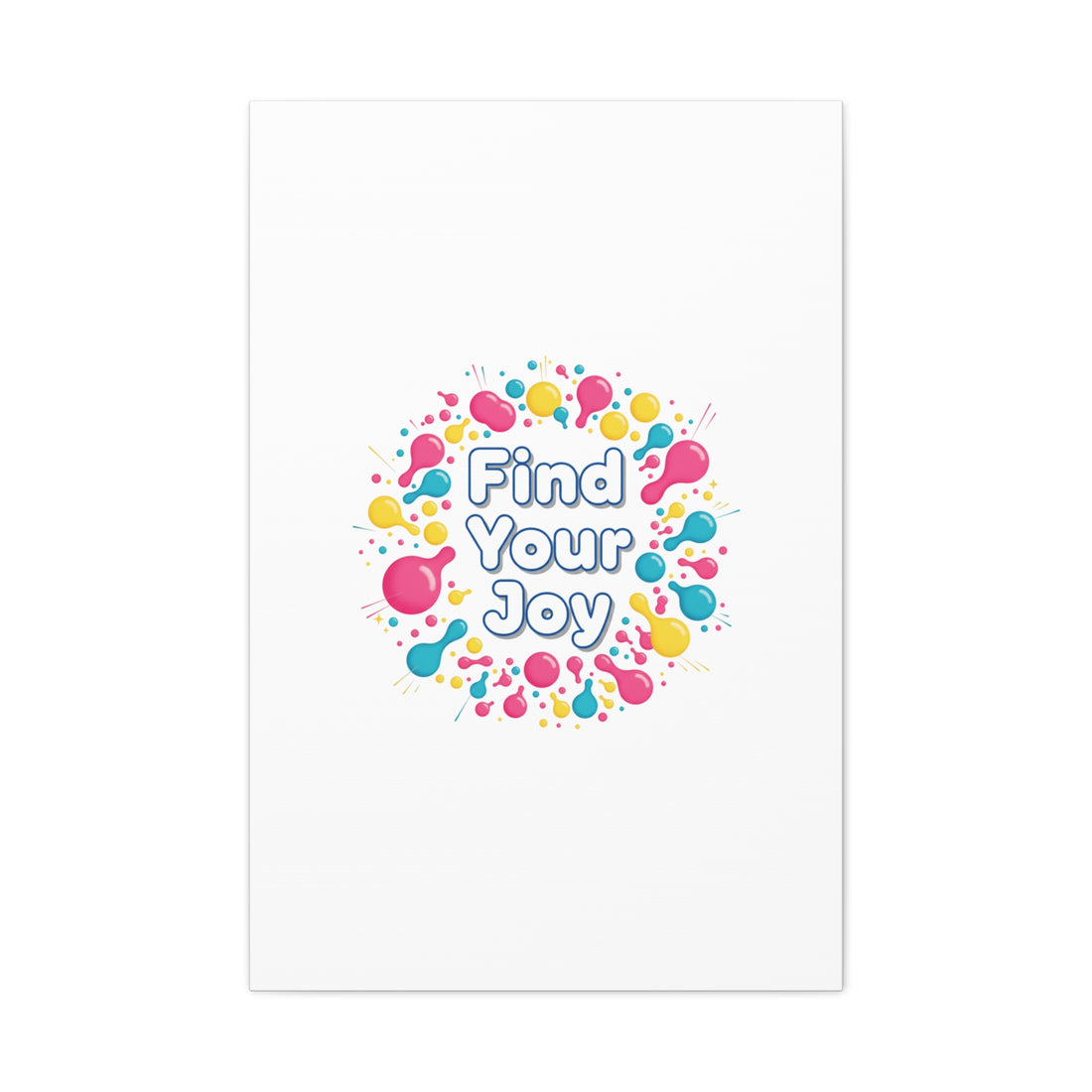 Find Your Joy Canvas | Dopamine Decor, Neon Gradient Squiggle Art