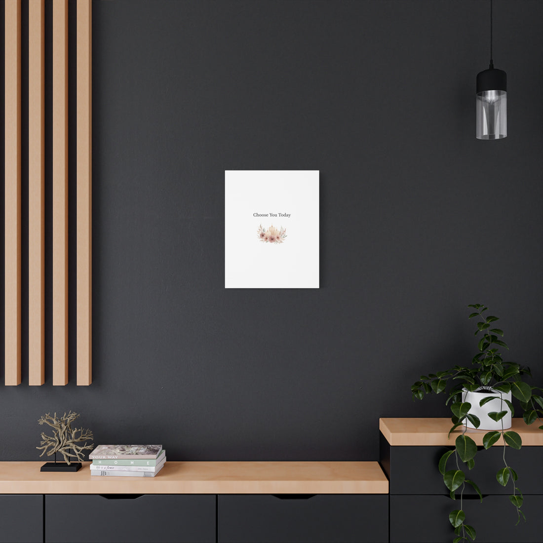 Choose You Today Canvas | Self-Love Valentine, Self Care Wall Art