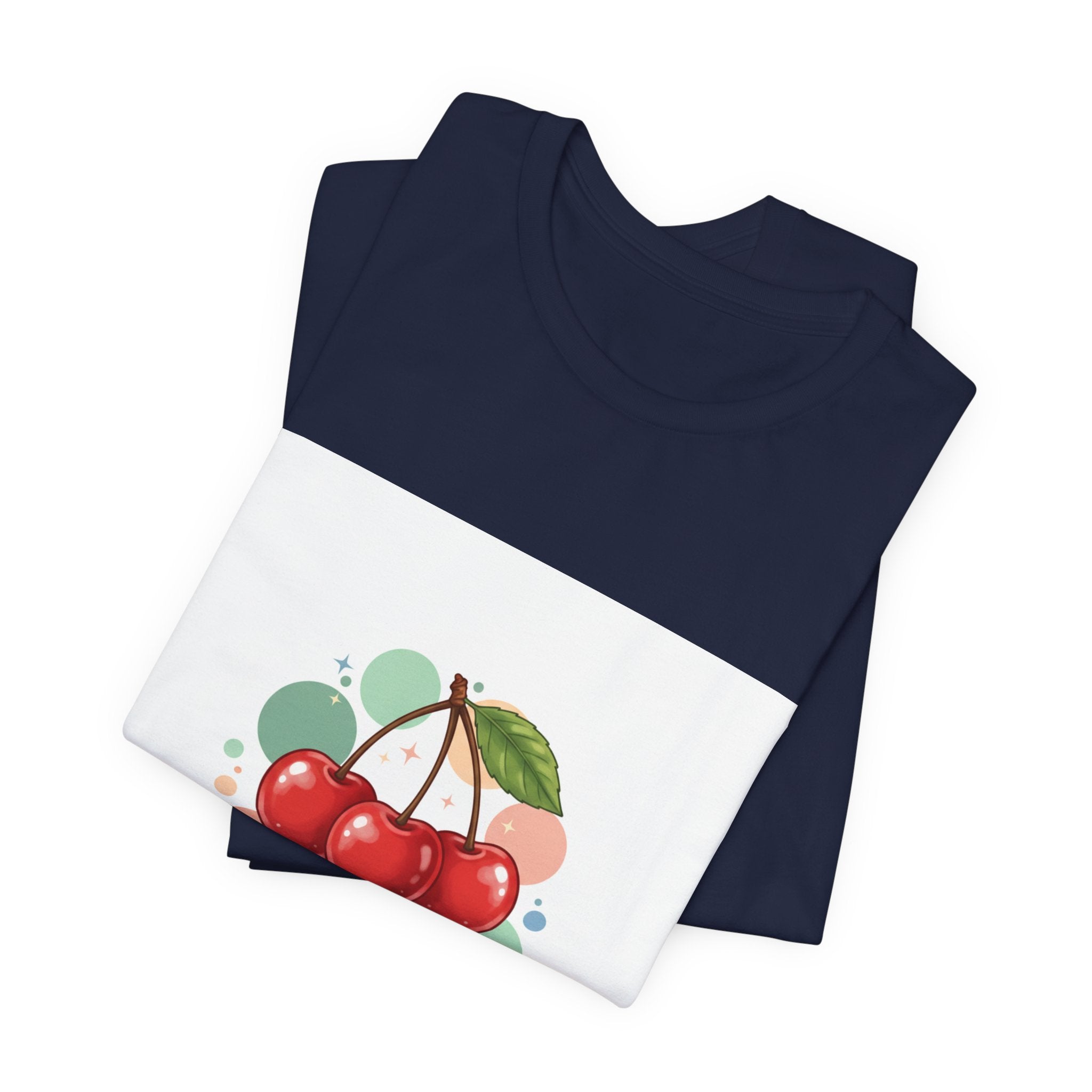 Cherry Cluster Tee | vintage cherry design, kawaii fruit graphic