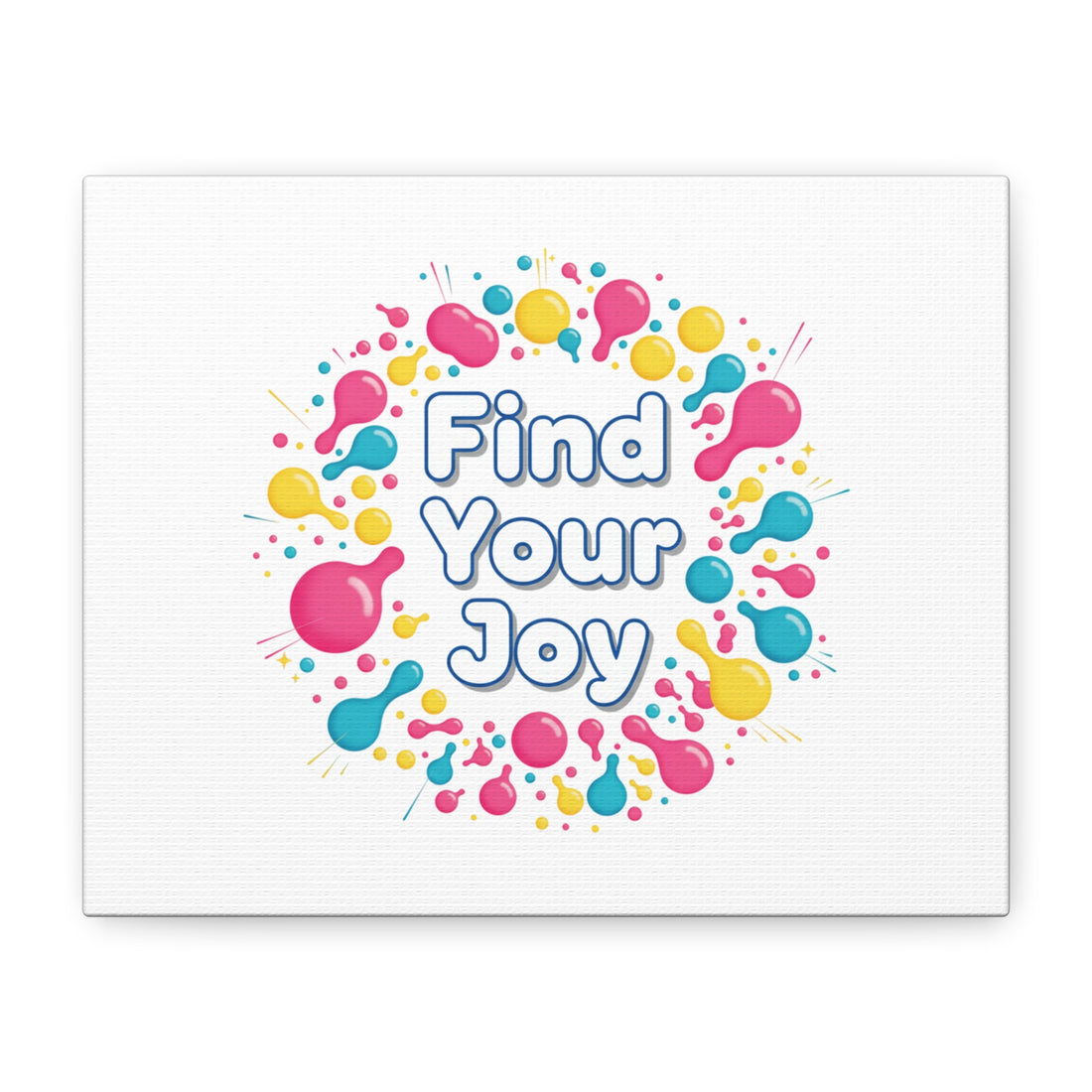 Find Your Joy Canvas | Dopamine Decor, Neon Gradient Squiggle Art