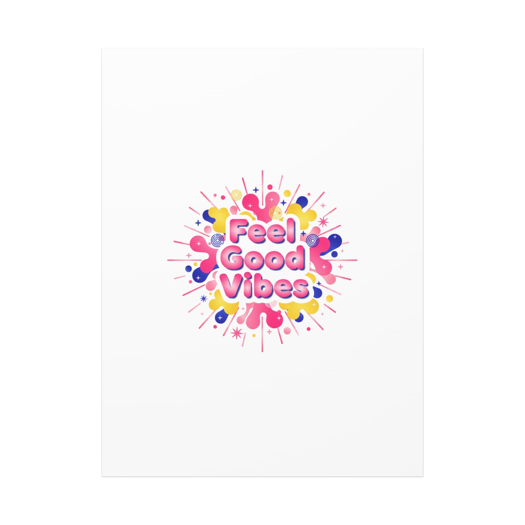 Feel Good Vibes Canvas | Dopamine Decor, Neon Gradient Squishy Art