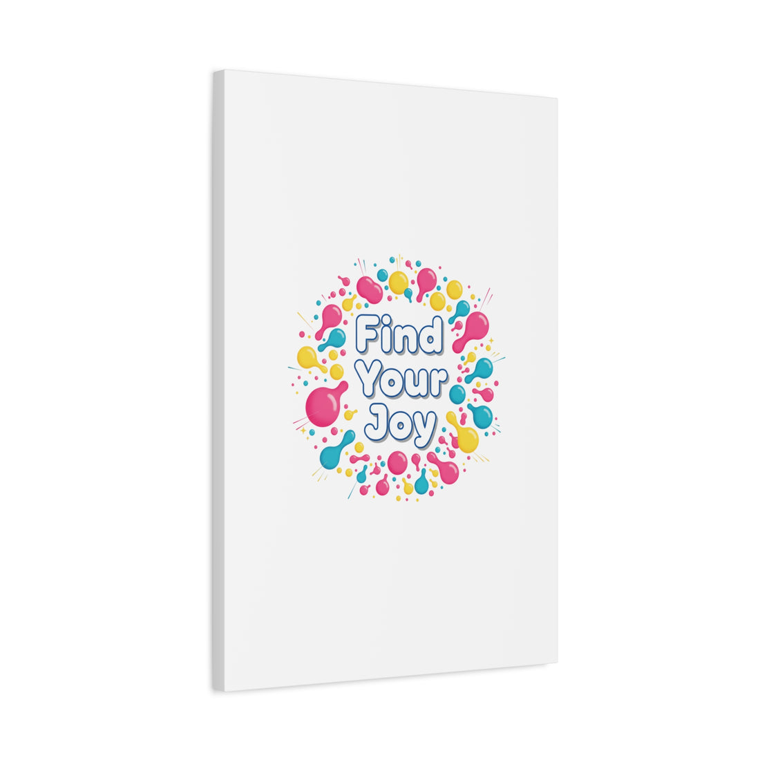 Find Your Joy Canvas | Dopamine Decor, Neon Gradient Squiggle Art