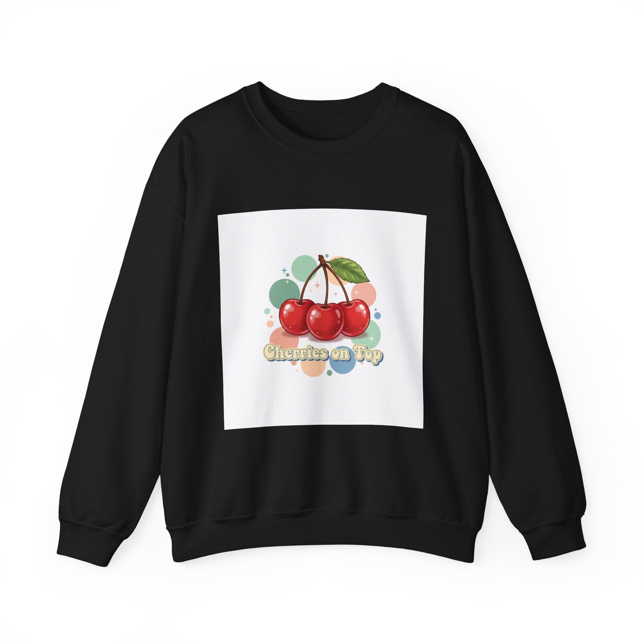 Cherries on Top Sweatshirt | vintage cherry kawaii fruit graphic