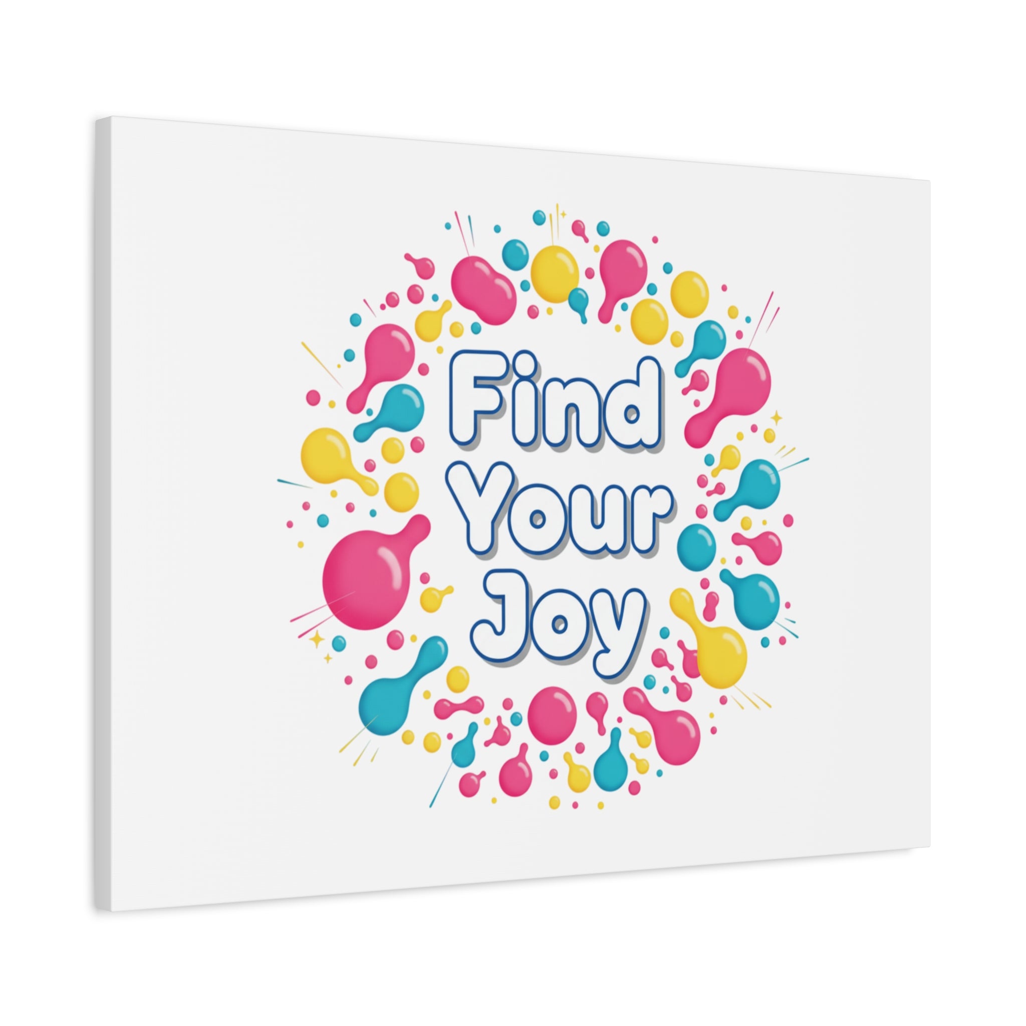 Find Your Joy Canvas | Dopamine Decor, Neon Gradient Squiggle Art