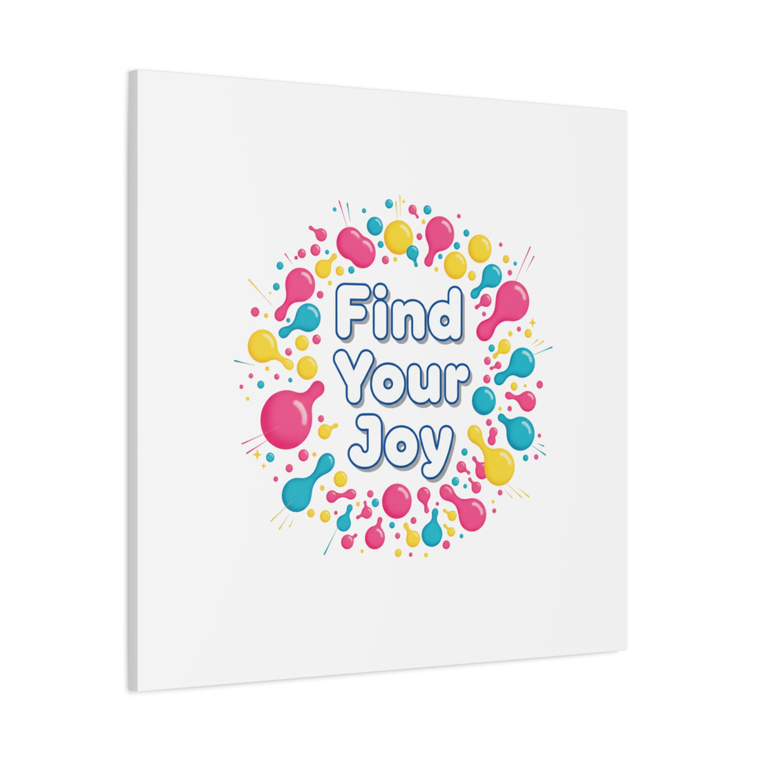 Find Your Joy Canvas | Dopamine Decor, Neon Gradient Squiggle Art