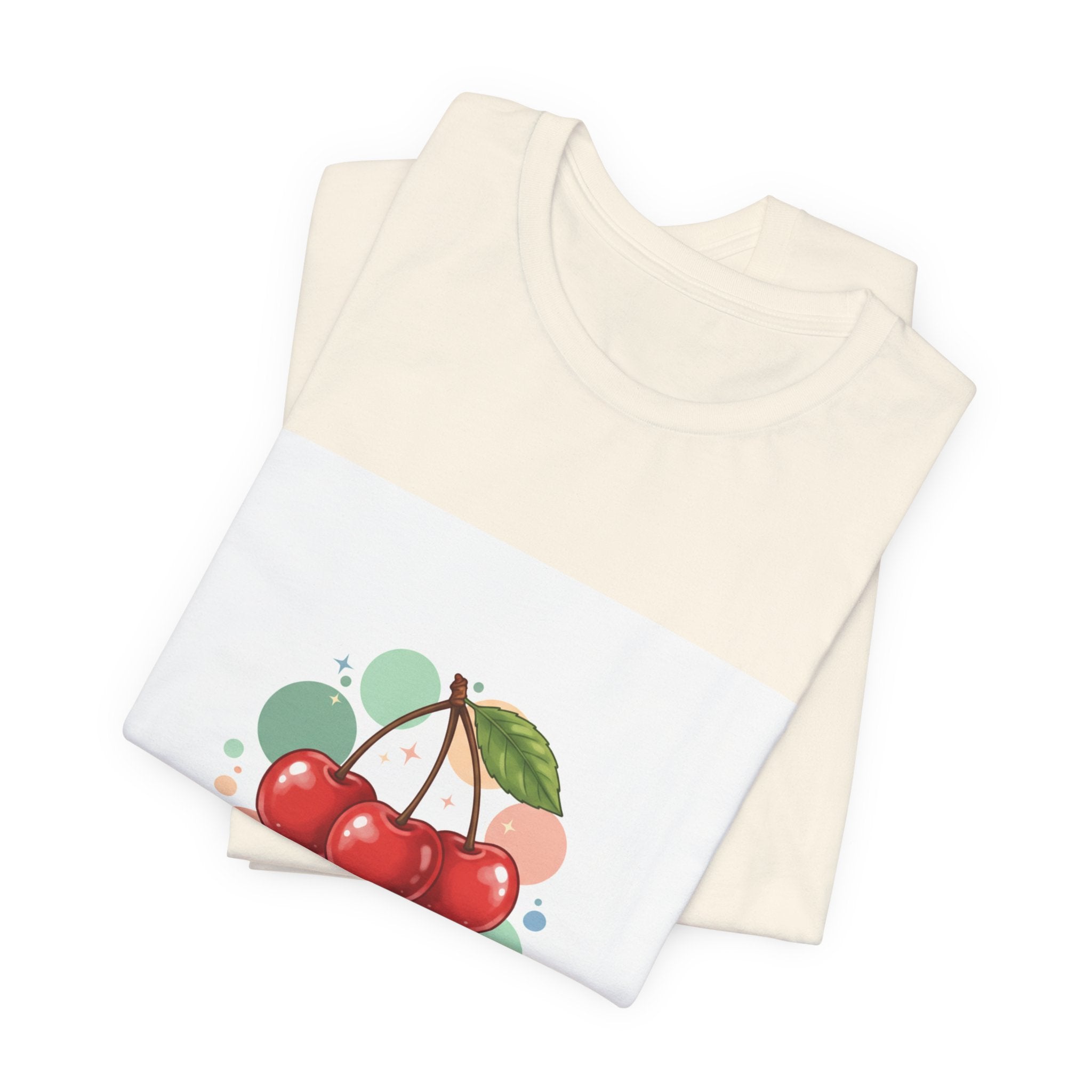 Cherry Cluster Tee | vintage cherry design, kawaii fruit graphic