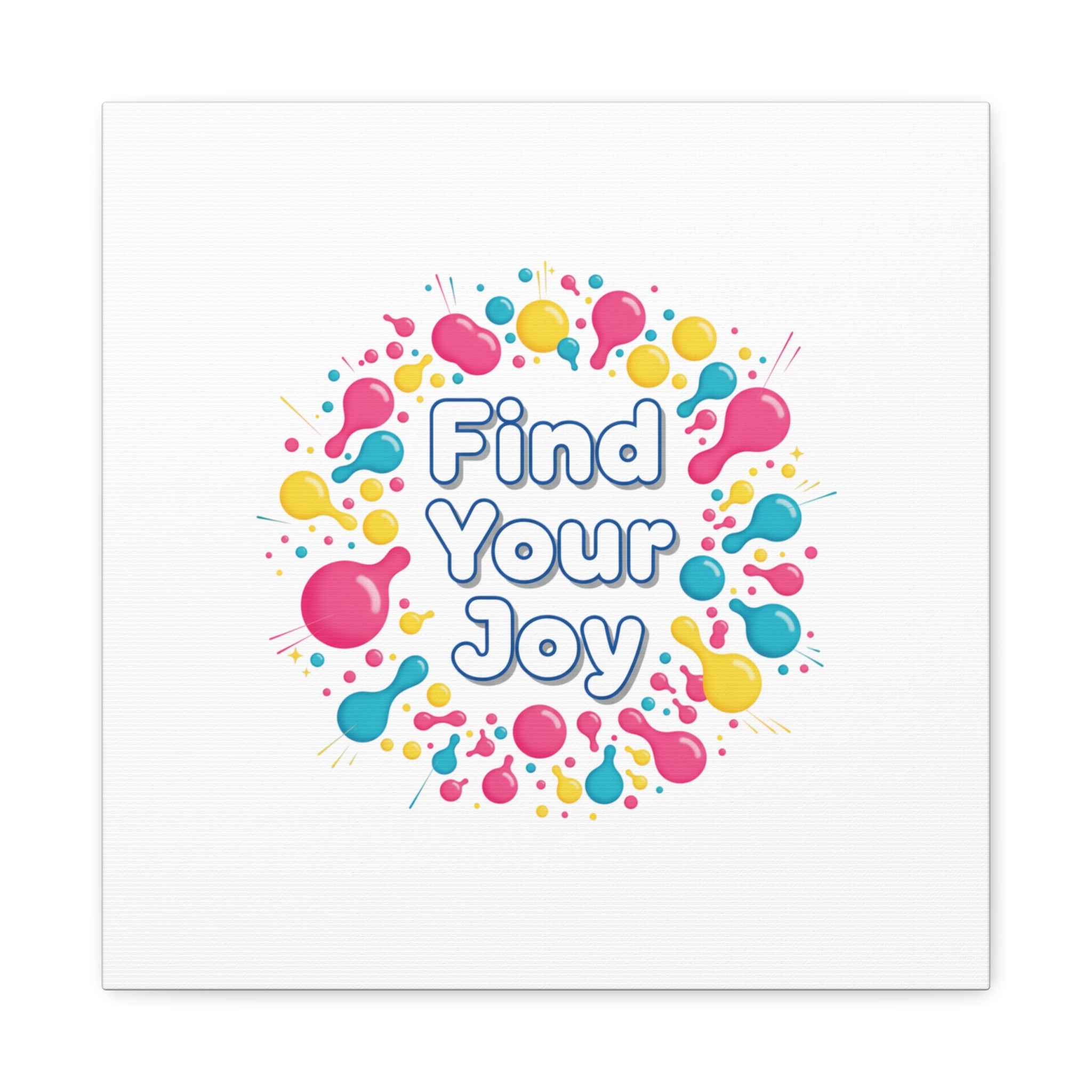 Find Your Joy Canvas | Dopamine Decor, Neon Gradient Squiggle Art