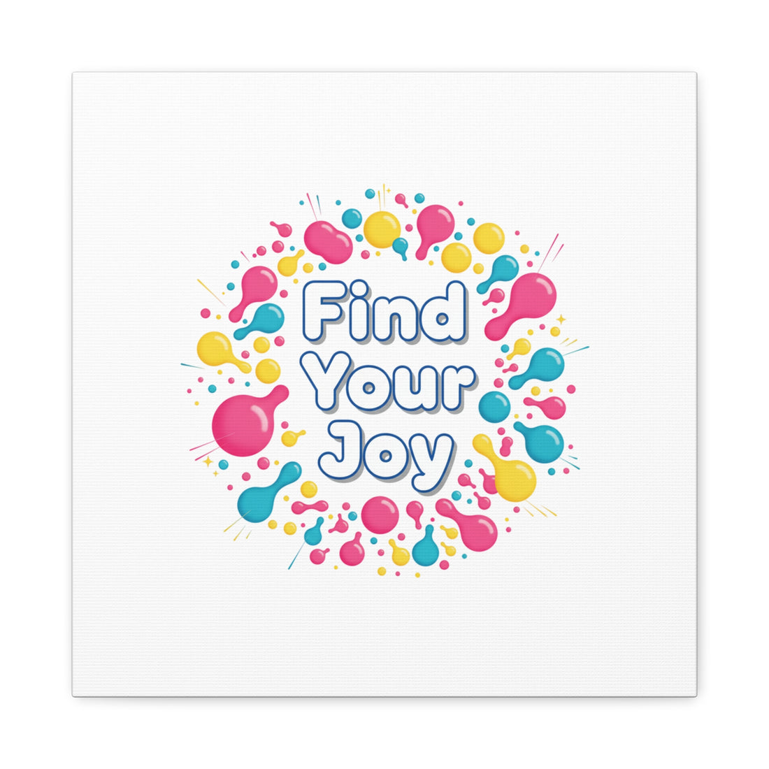 Find Your Joy Canvas | Dopamine Decor, Neon Gradient Squiggle Art