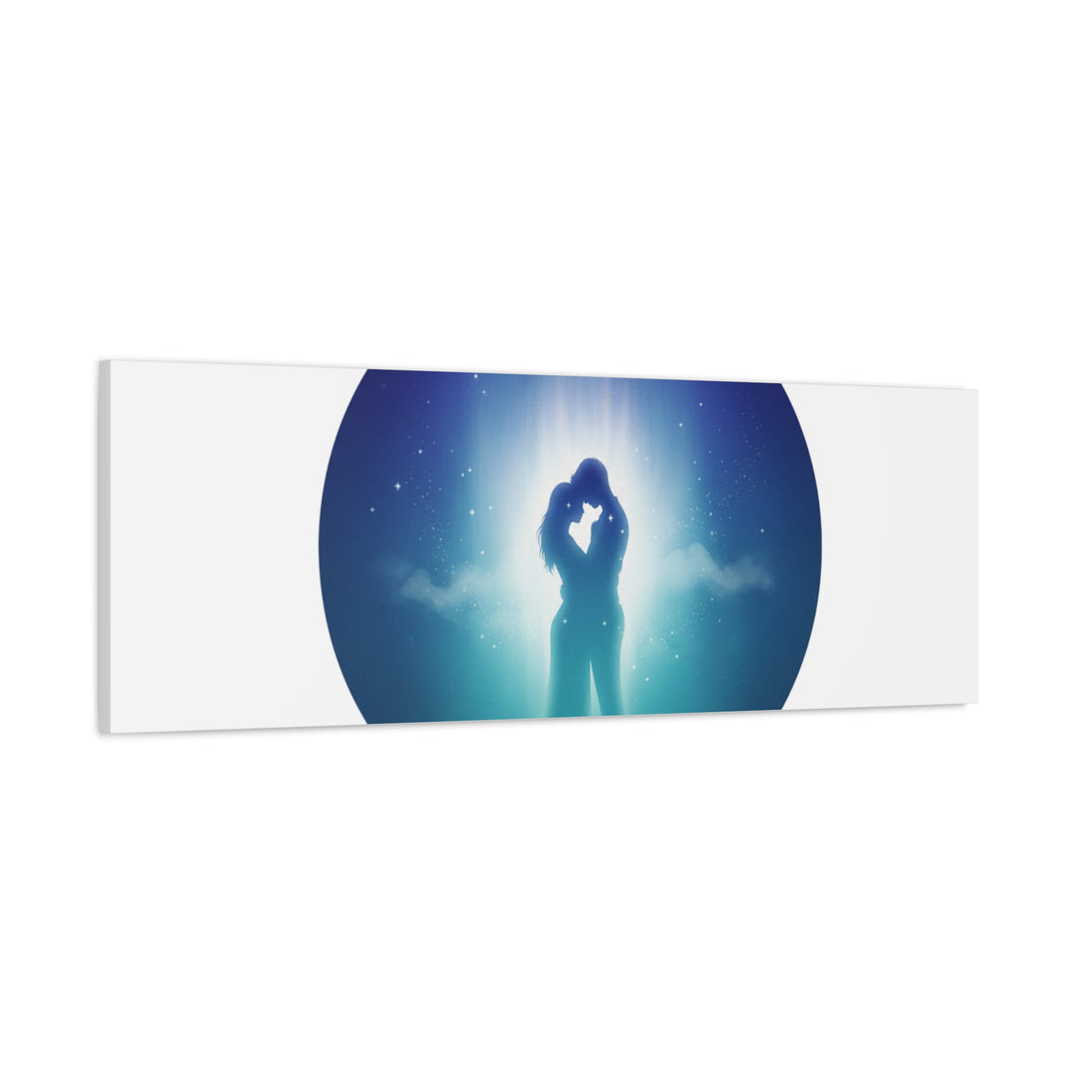 Dreamy Nightscape Canvas | Afterlight Atmospheric Print, Luminous Night Bloom
