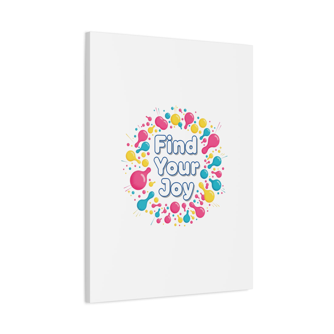 Find Your Joy Canvas | Dopamine Decor, Neon Gradient Squiggle Art