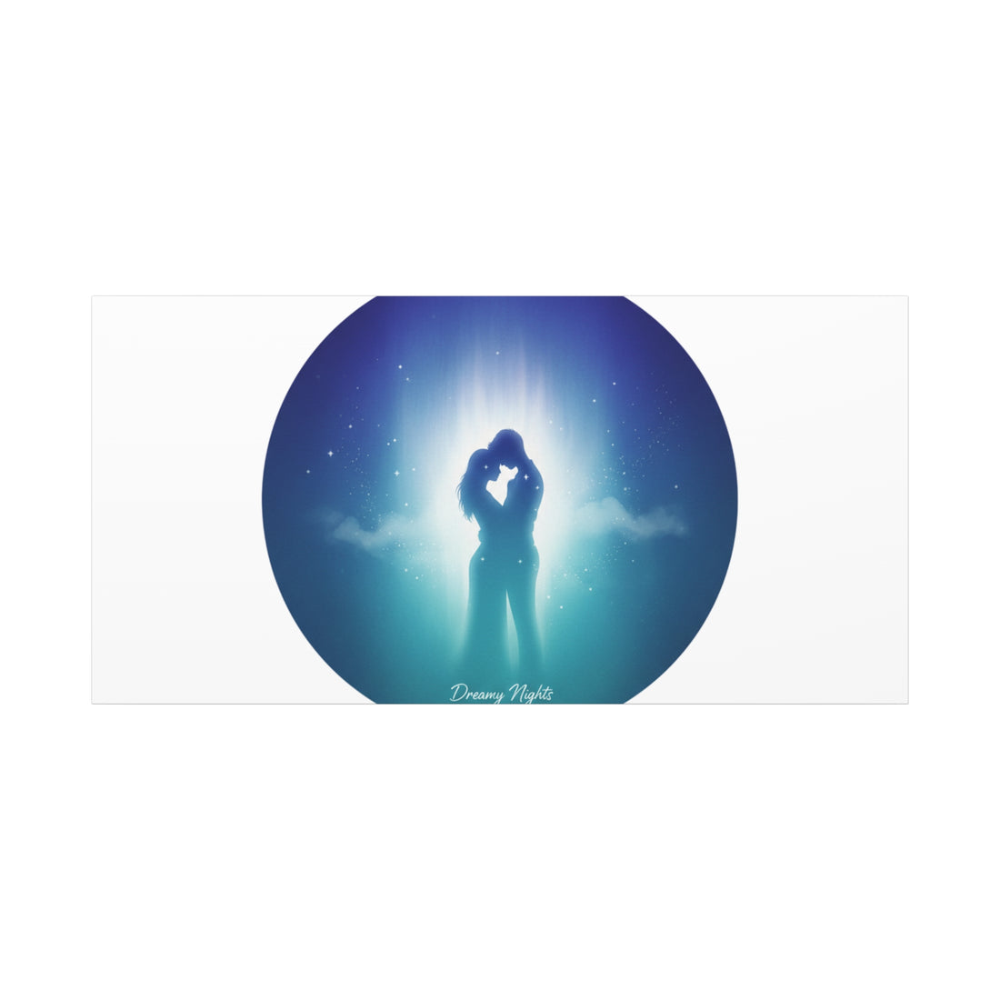 Dreamy Nightscape Canvas | Afterlight Atmospheric Print, Luminous Night Bloom