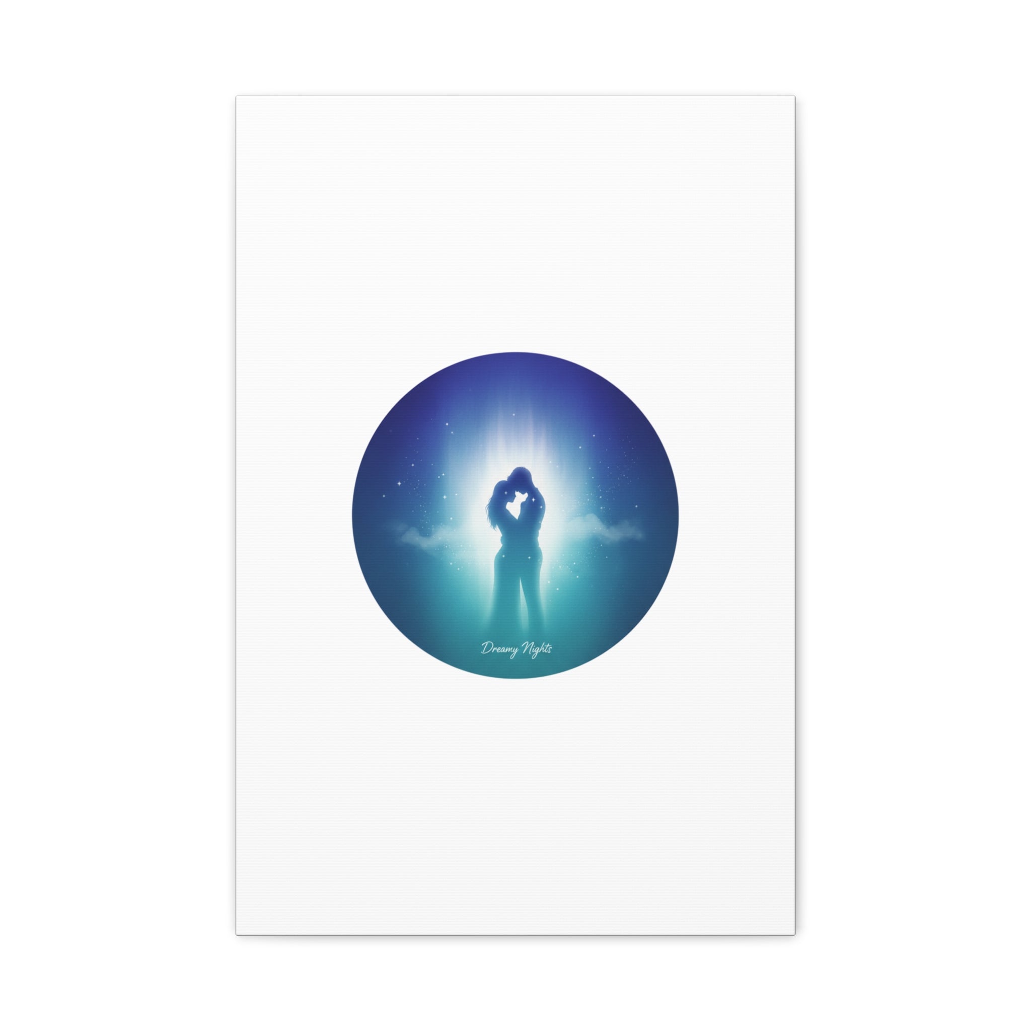 Dreamy Nightscape Canvas | Afterlight Atmospheric Print, Luminous Night Bloom