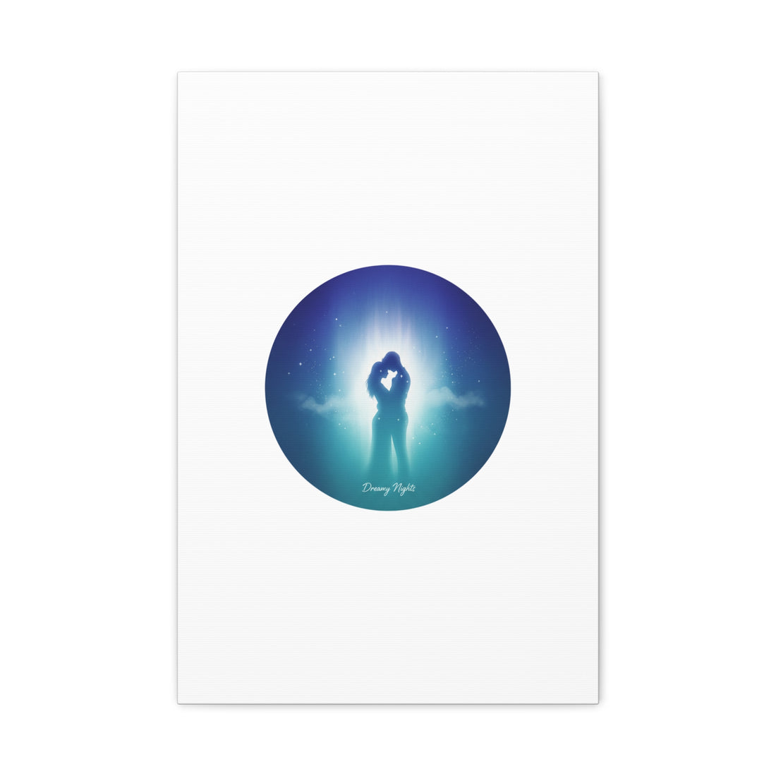 Dreamy Nightscape Canvas | Afterlight Atmospheric Print, Luminous Night Bloom