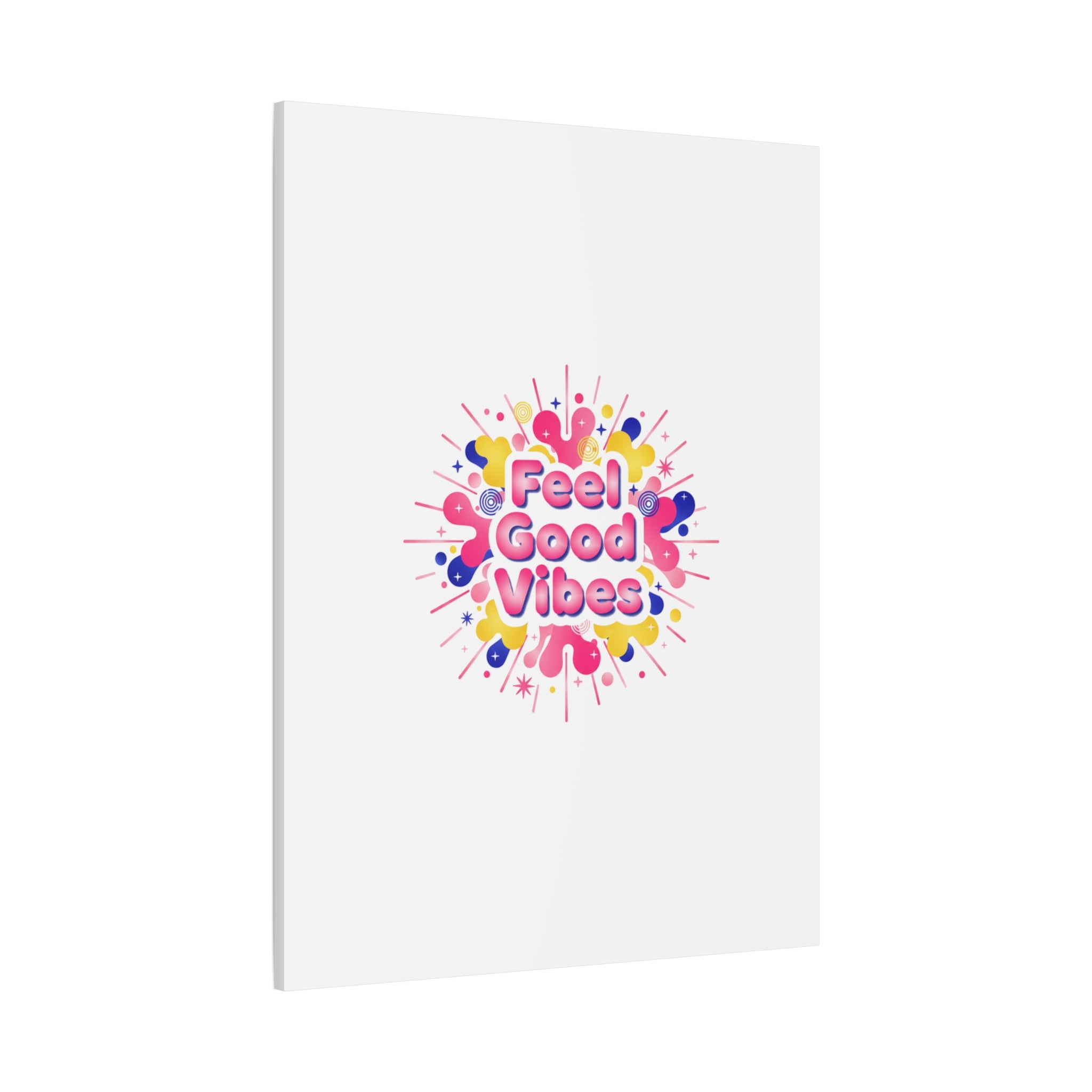 Feel Good Vibes Canvas | Dopamine Decor, Neon Gradient Squishy Art