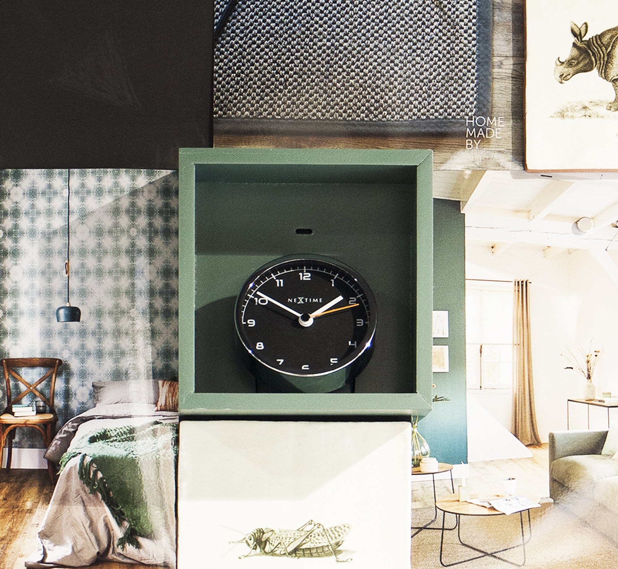 Alarm clock - 9 x 9 x 7.5 cm - Metal - 'Company Alarm' - Goat Corp