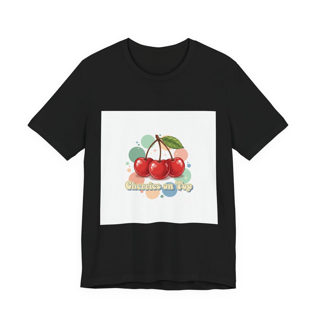 Cherry Cluster Tee | vintage cherry design, kawaii fruit graphic
