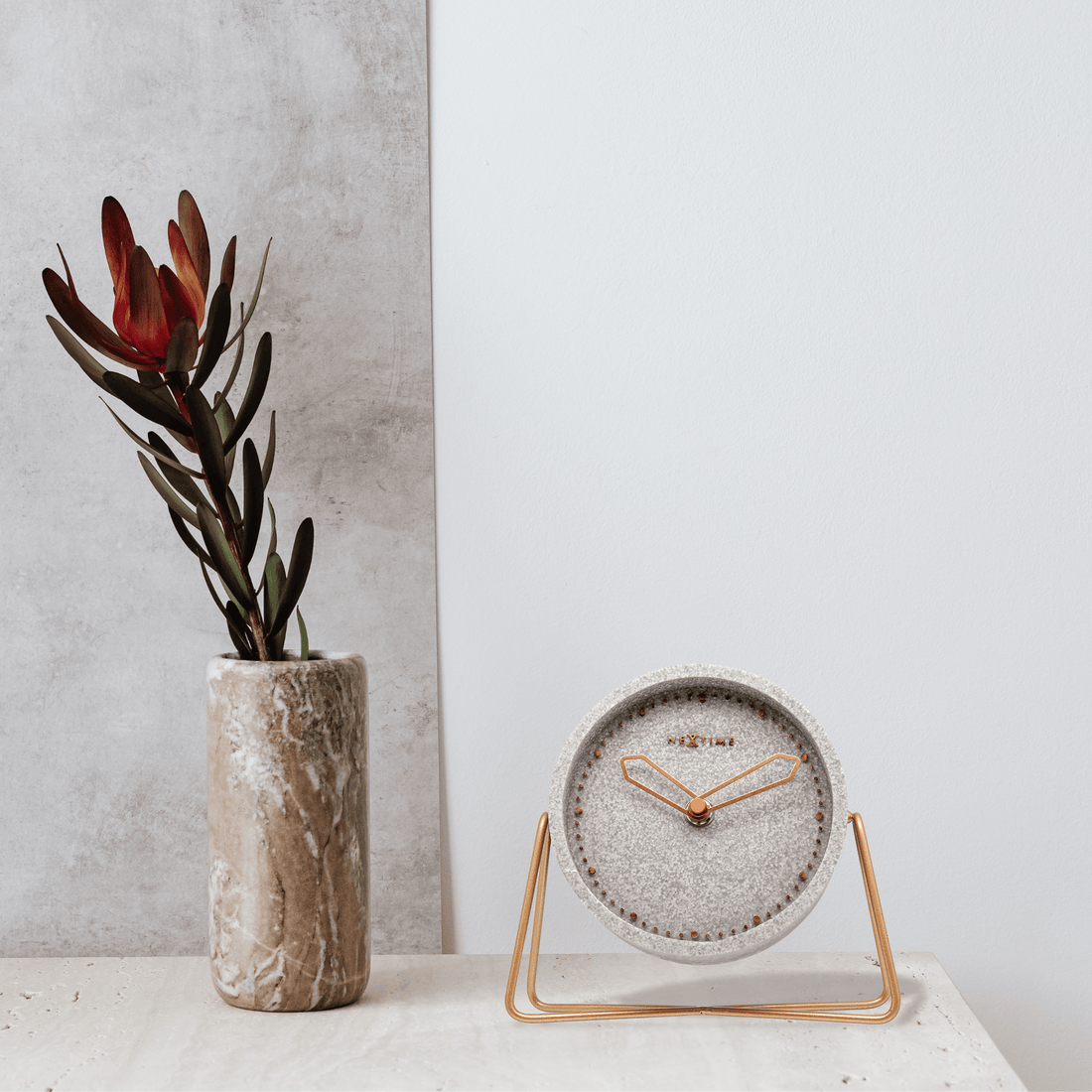 Table clock - 17.5 x 15.5 x 5 cm - Polyresin - Goat Corp