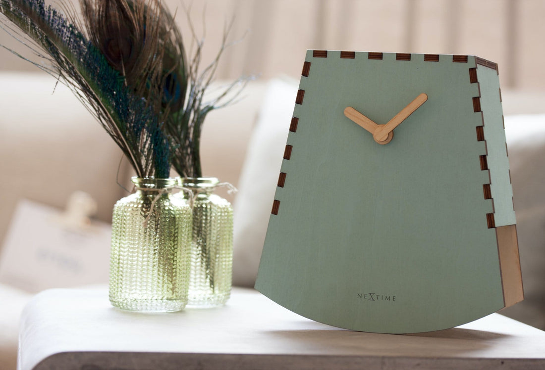 Table clock -  20 cm -Wood - Motion Clock-  'Rocky' - Goat Corp