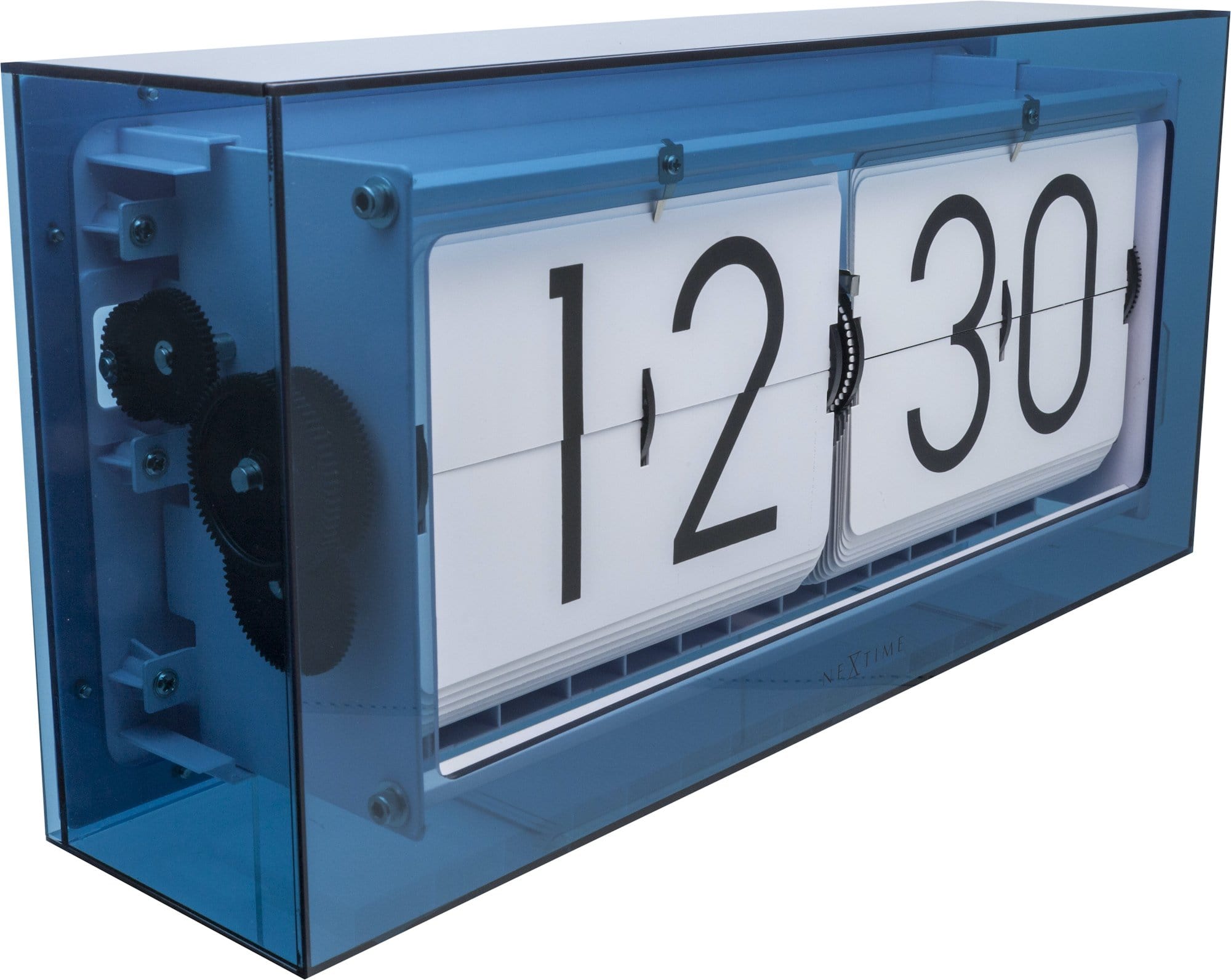 Table clock -  36 cm - Acrylic - Flip Clock-  'Big Flip Clear' - Goat Corp