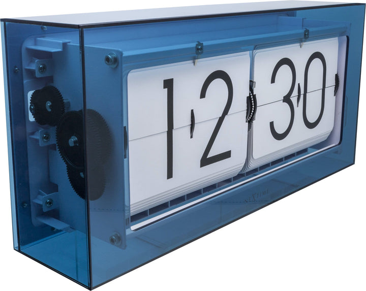 Table clock -  36 cm - Acrylic - Flip Clock-  'Big Flip Clear' - Goat Corp