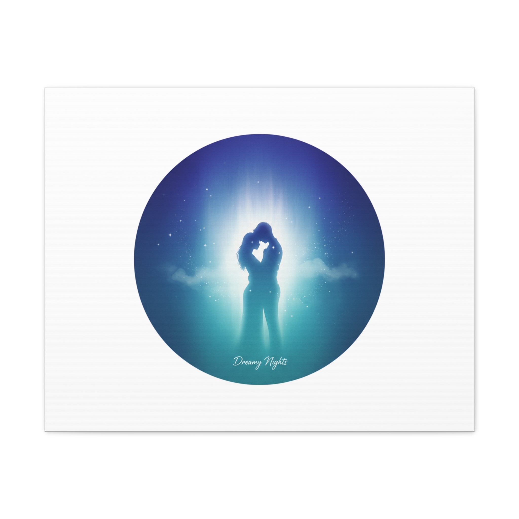 Dreamy Nightscape Canvas | Afterlight Atmospheric Print, Luminous Night Bloom