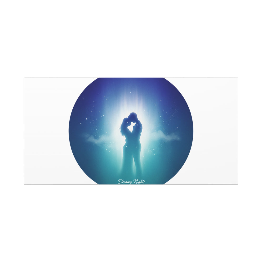 Dreamy Nightscape Canvas | Afterlight Atmospheric Print, Luminous Night Bloom