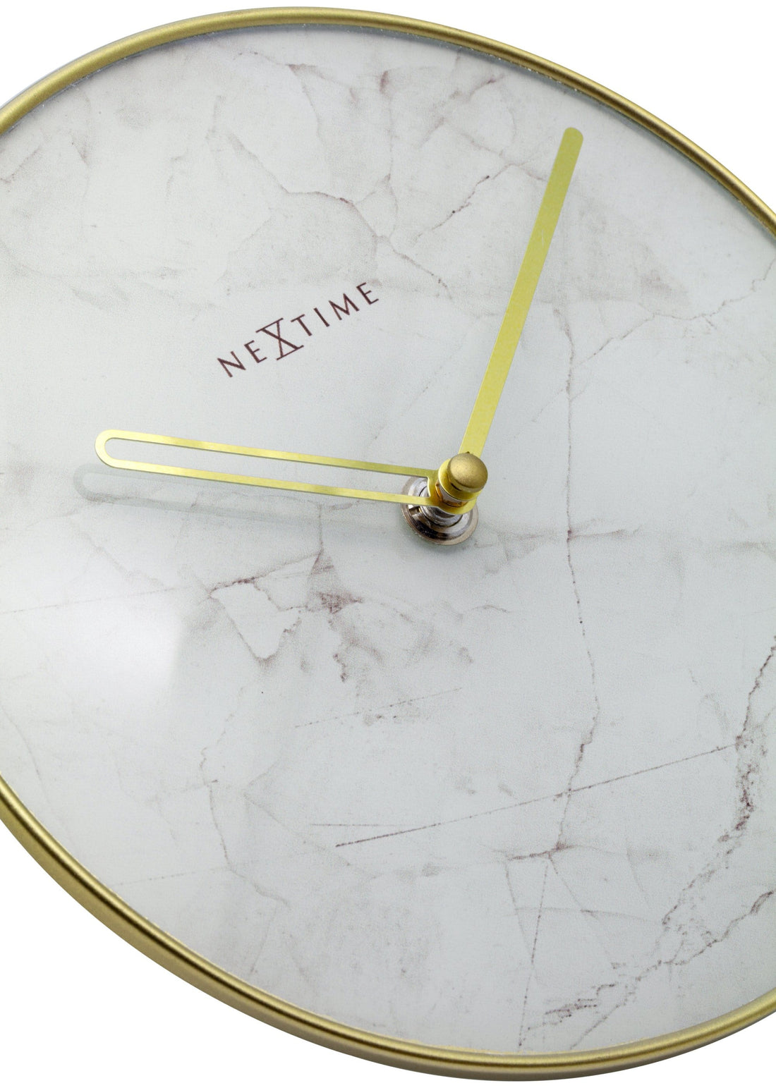 Table / Wall clock -  20 cm - Glass / Metal - 'Marble' - Goat Corp
