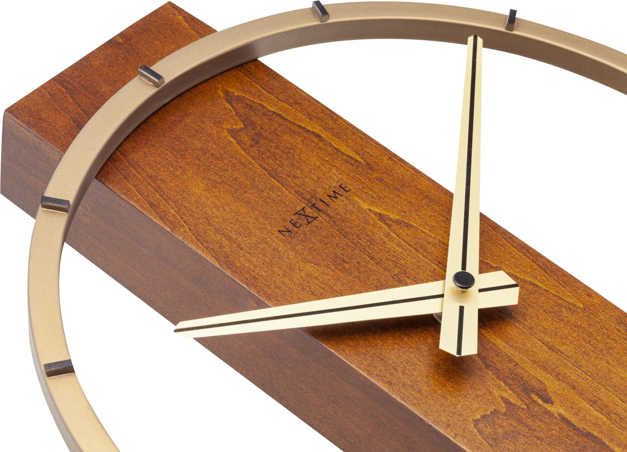 Table / Wall clock - 34 x 27 cm - Wood/Steel -  'Carl Small' - Goat Corp