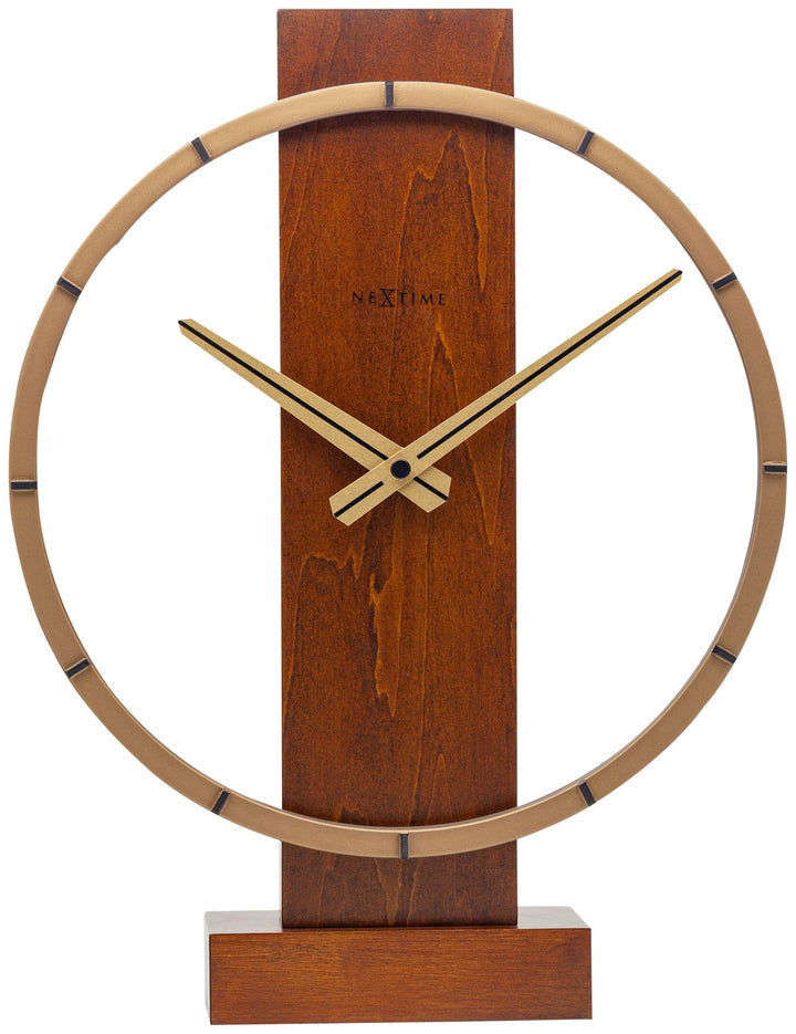 Table / Wall clock - 34 x 27 cm - Wood/Steel -  'Carl Small' - Goat Corp