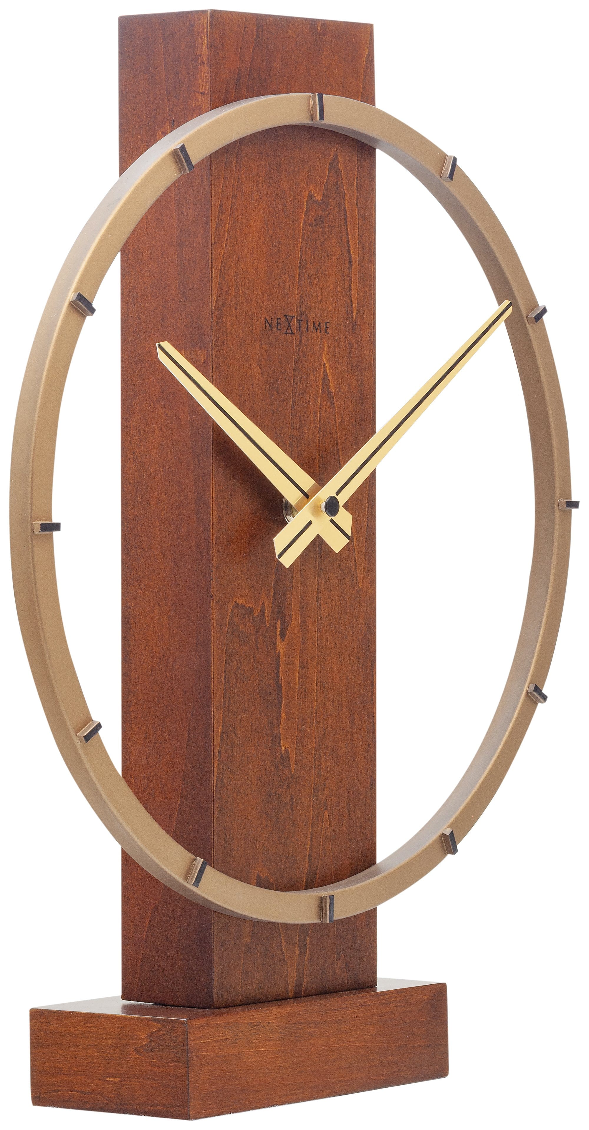 Table / Wall clock - 34 x 27 cm - Wood/Steel -  'Carl Small' - Goat Corp
