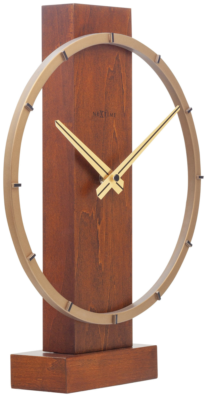 Table / Wall clock - 34 x 27 cm - Wood/Steel -  'Carl Small' - Goat Corp