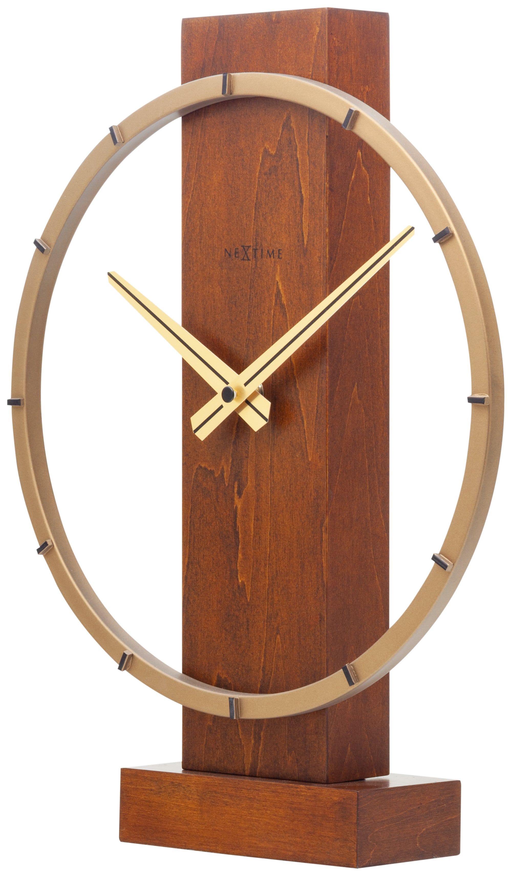 Table / Wall clock - 34 x 27 cm - Wood/Steel -  'Carl Small' - Goat Corp