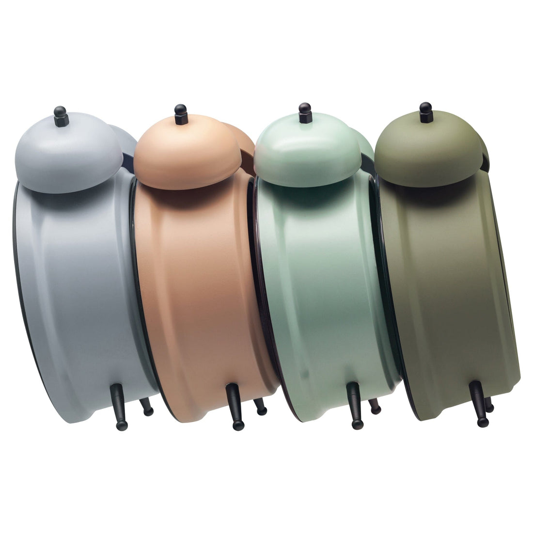 Table Alarm Clock 15x18x7cm - Silent -   Light function -  Metal "Golden Hour" - Goat Corp