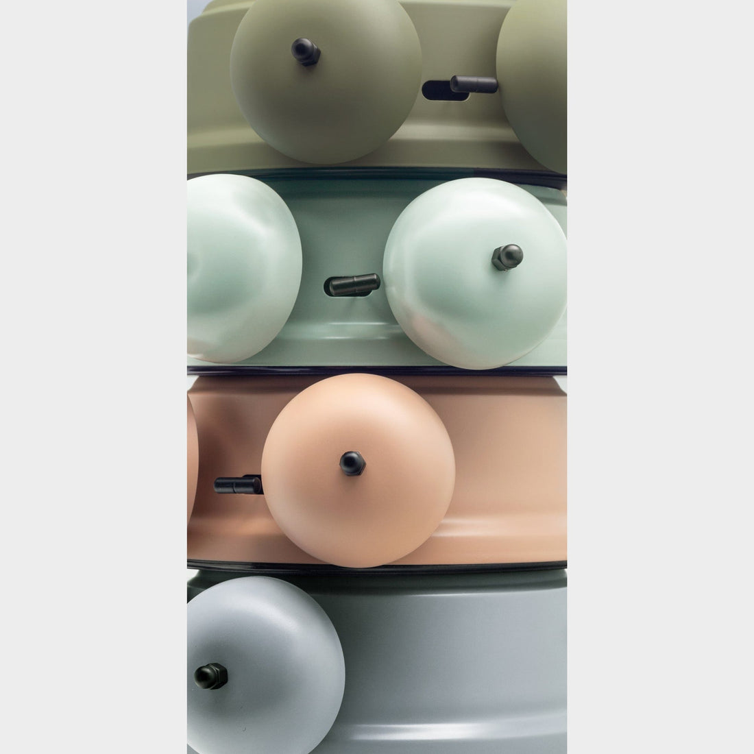 Table Alarm Clock 15x18x7cm - Silent -   Light function -  Metal "Golden Hour" - Goat Corp