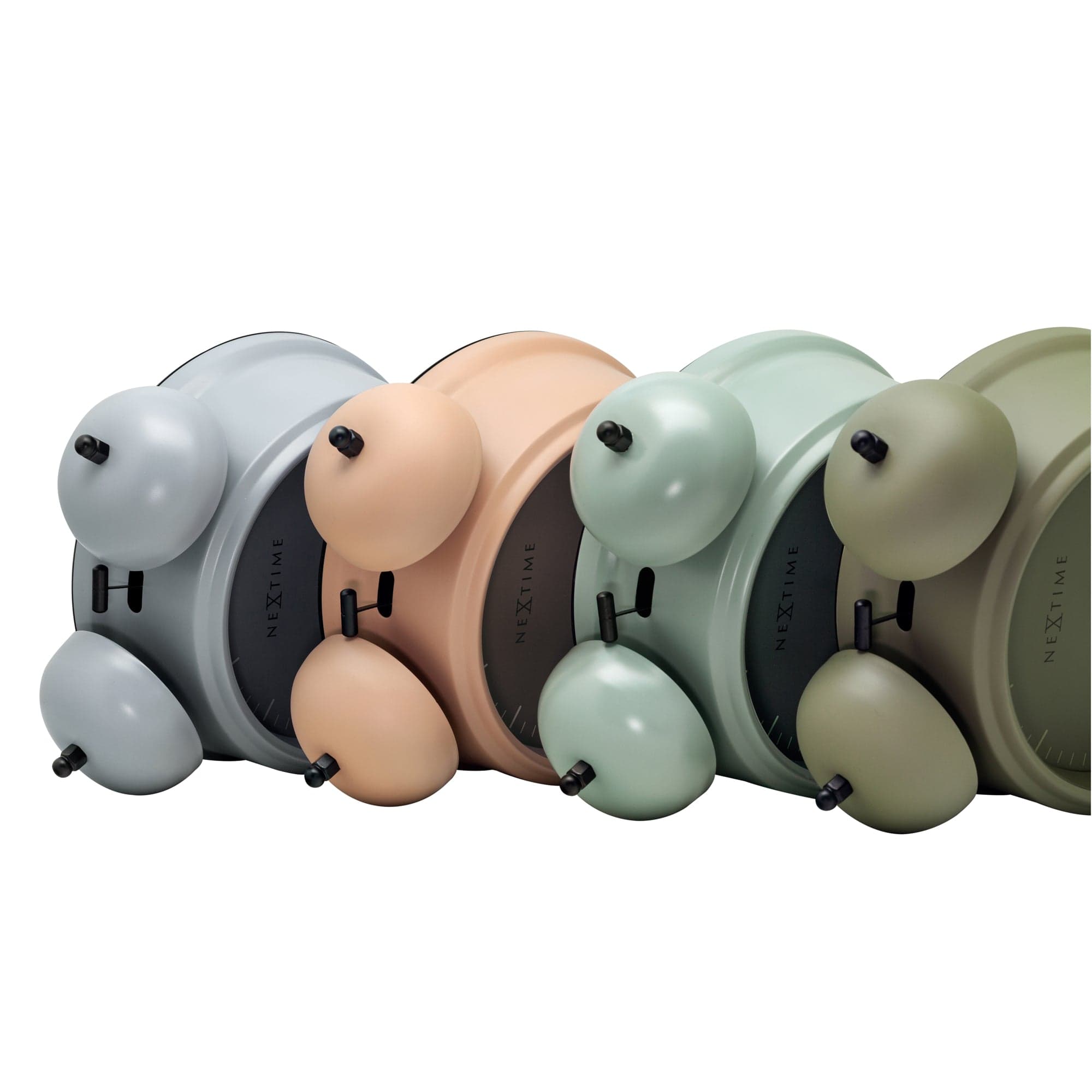 Table Alarm Clock 15x18x7cm - Silent -   Light function -  Metal "Golden Hour" - Goat Corp